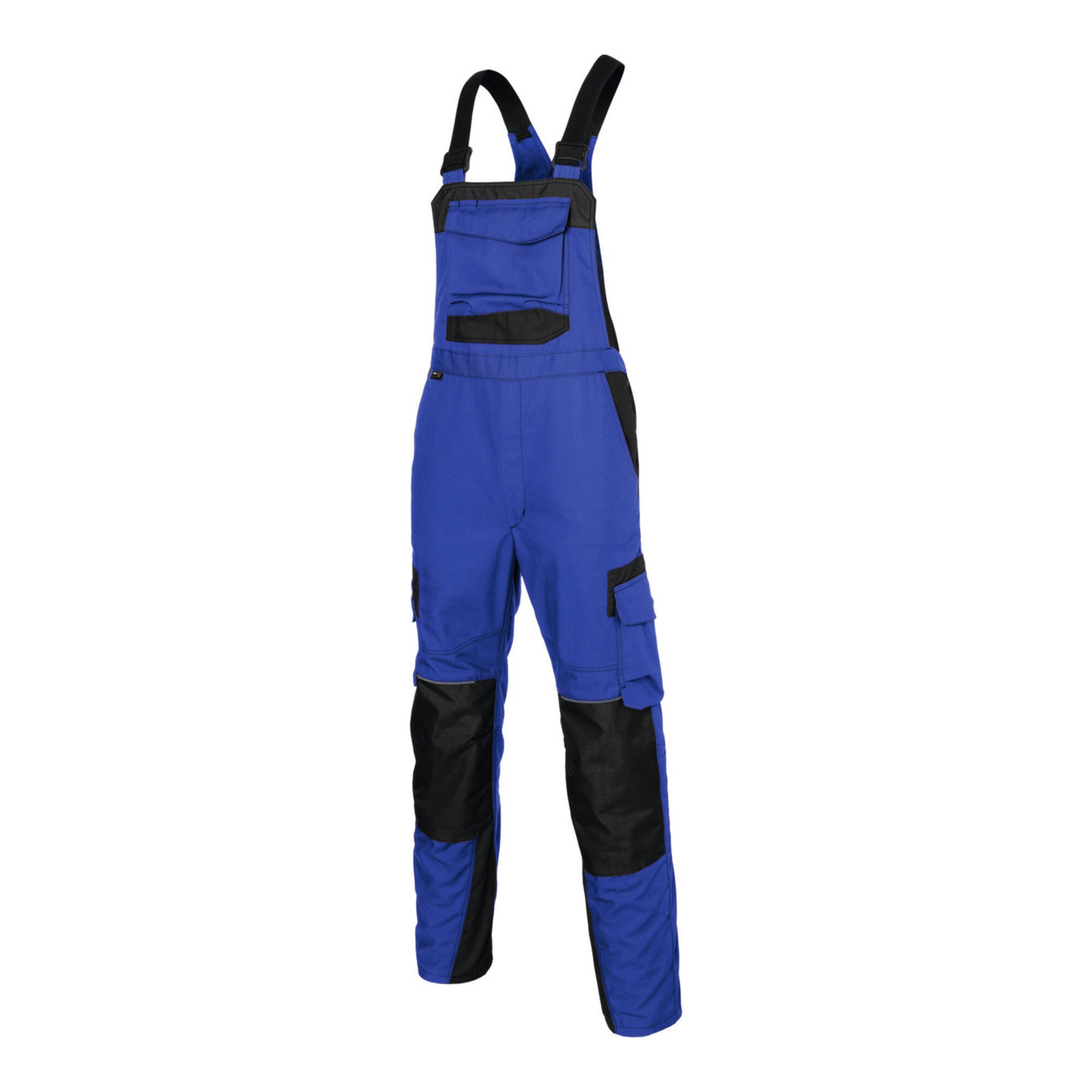 Kübler 3/4-Hose KÜBLER Latzhose InnovatiQ, kornblau / schwarz, Konfektionsgröße DE: 54