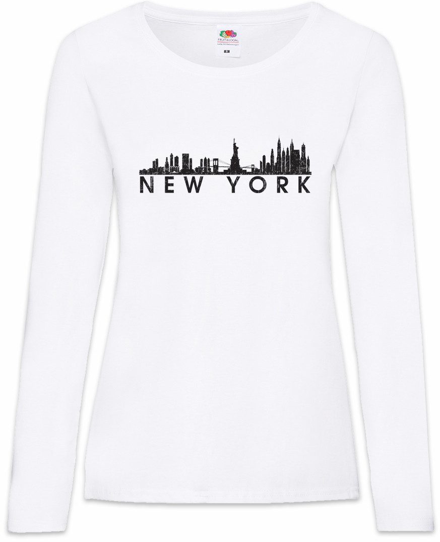 Urban Backwoods Langarmshirt Skyline New York Damen Langarmshirt Stadt City Fun United States NYC (1-tlg) USA America Independence Day