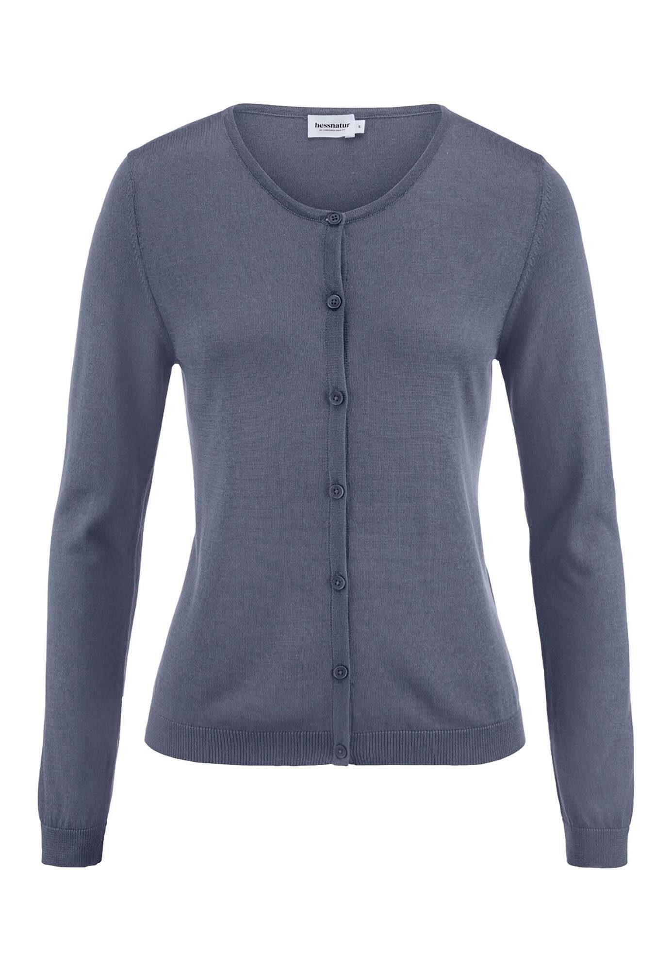 Hessnatur Strickjacke aus TENCEL™ Lyocell mit Bio-Baumwolle (1-tlg)
