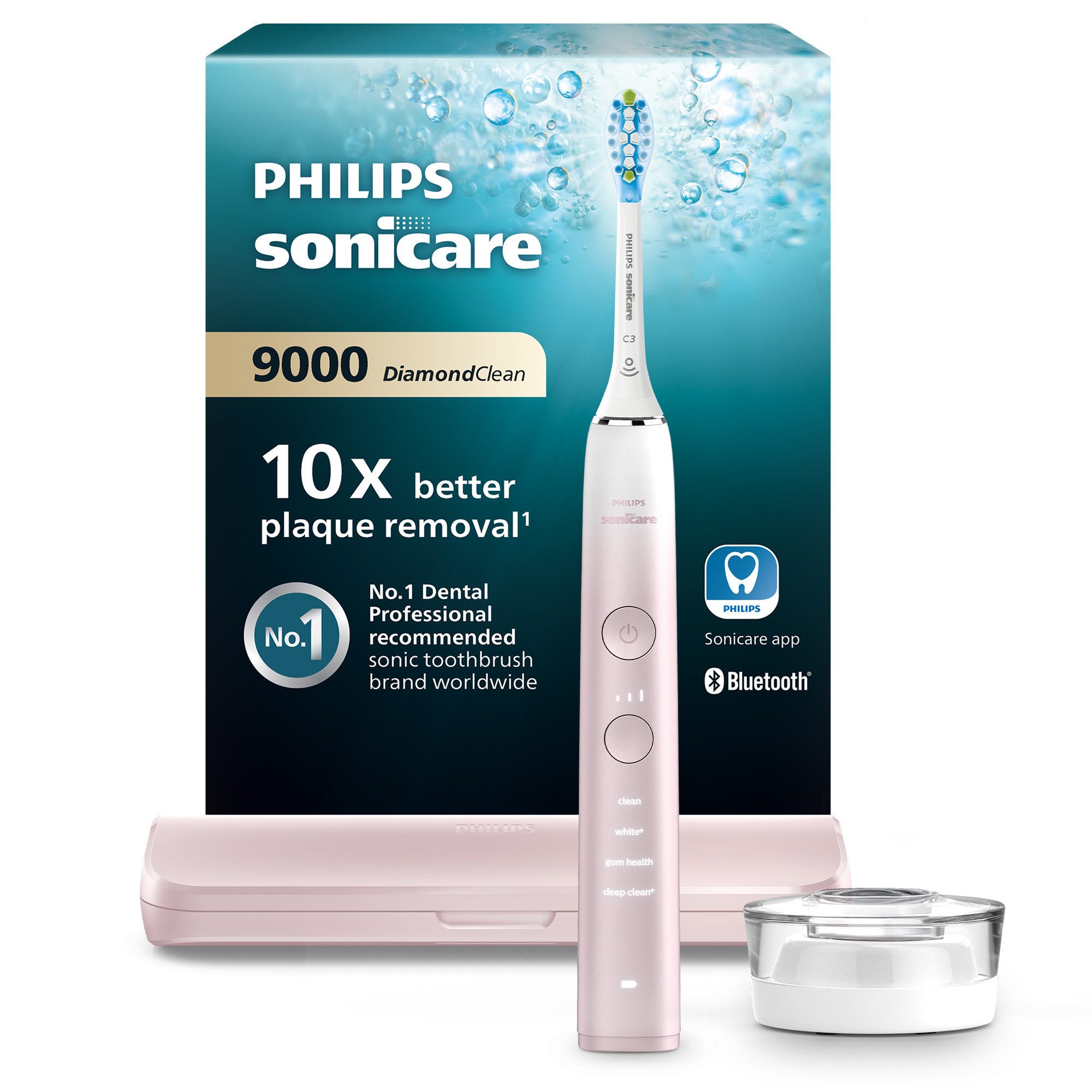 Philips Sonicare Elektrische Zahnbürste DiamondClean 9000 Special Edition HX9911, Aufsteckbürsten: 1 St., mit integriertem Drucksensor, 4 Putzprogramme und 3 Intensitätsstufen