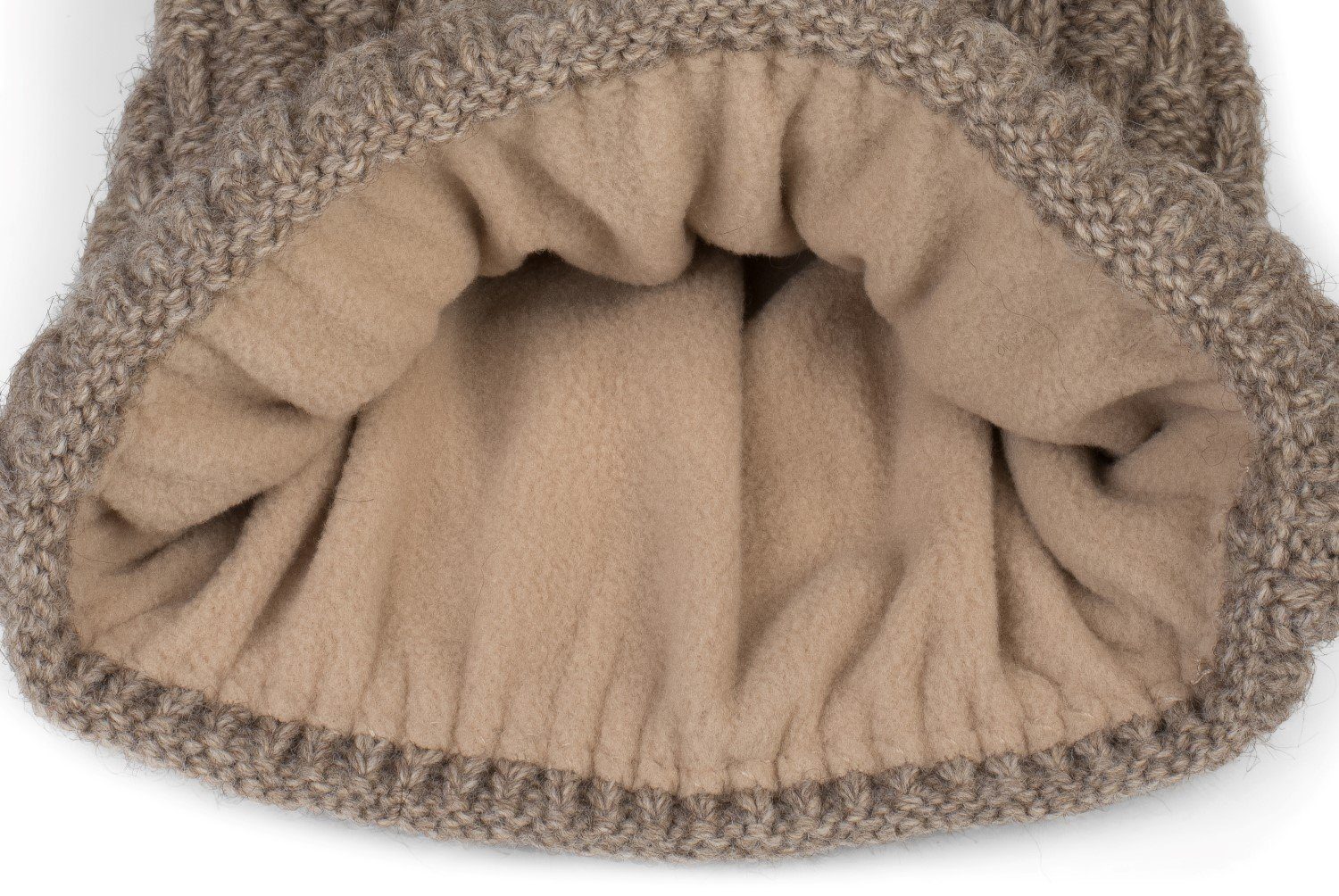 styleBREAKER Bommelmütze Strick Bommelmütze mit Flecht Muster (1-St) günstig online kaufen