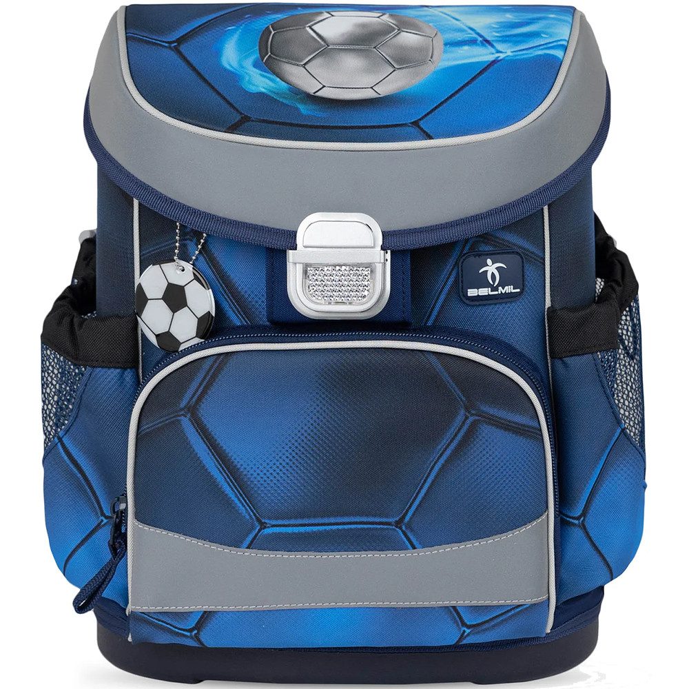 Belmil Schulranzen Set Mini Fit 10-teilig 2026 Jungen Football silber