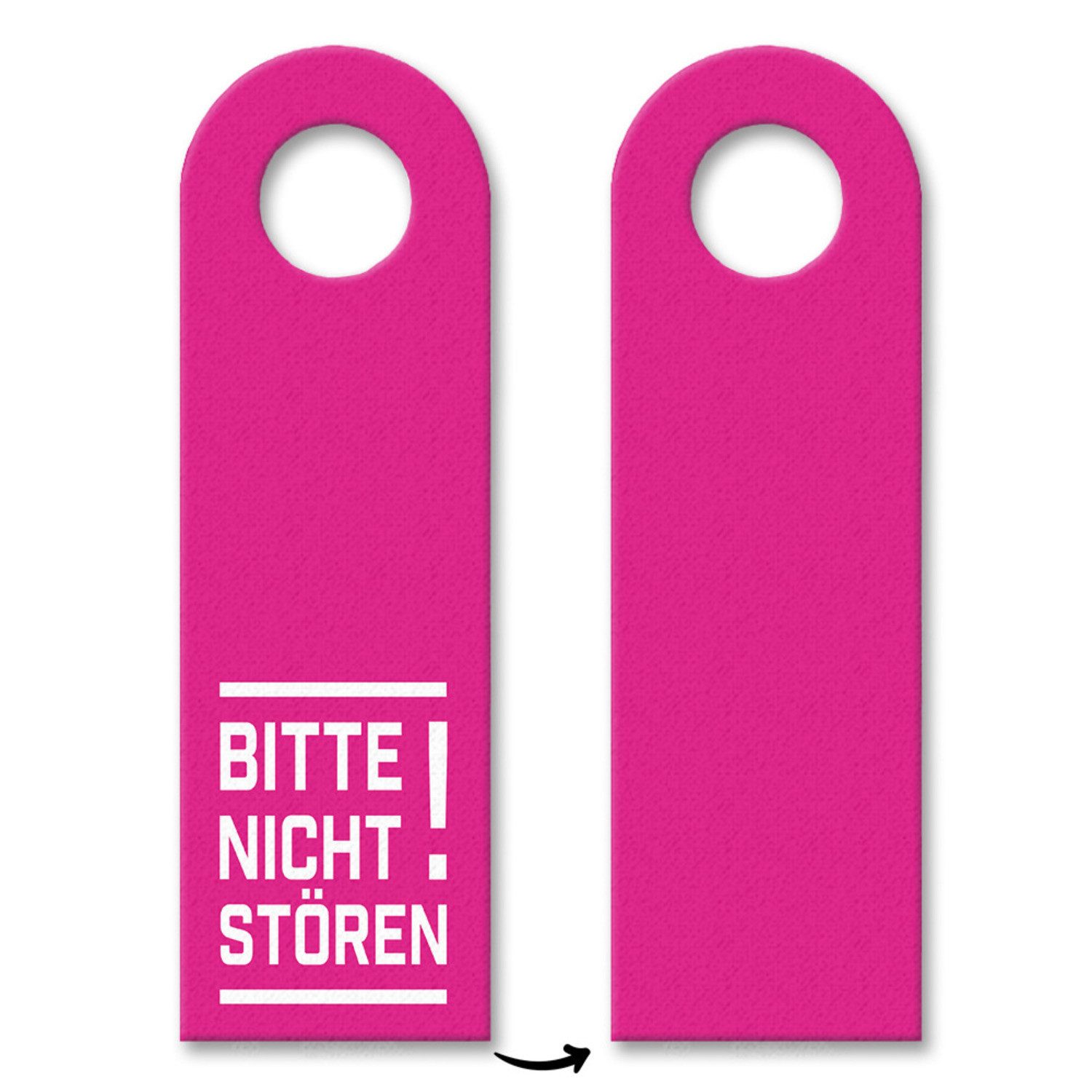 Dekohänger Bitte nicht stören! Türhänger in Pink Bürotüre Zimmertüre Geschäft