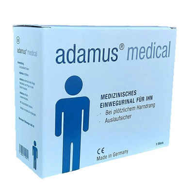 Anhalt Urinal adamus® Einweg - Urinal - Notfall - WC - Camping - Toilette, (5-tlg., für den Einmalgebrauch), Das Taschen - Örtchen für Männer
