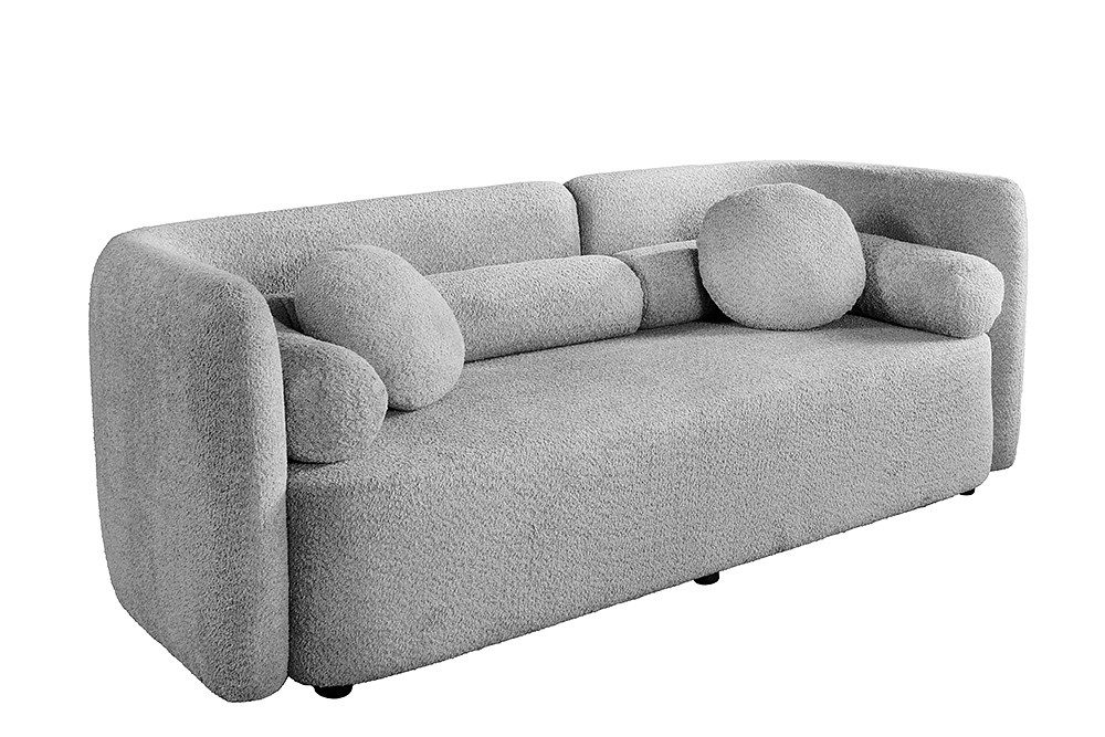 riess-ambiente 3-Sitzer ART DECO 200cm grau · gepolsterte Retro Couch aus B günstig online kaufen