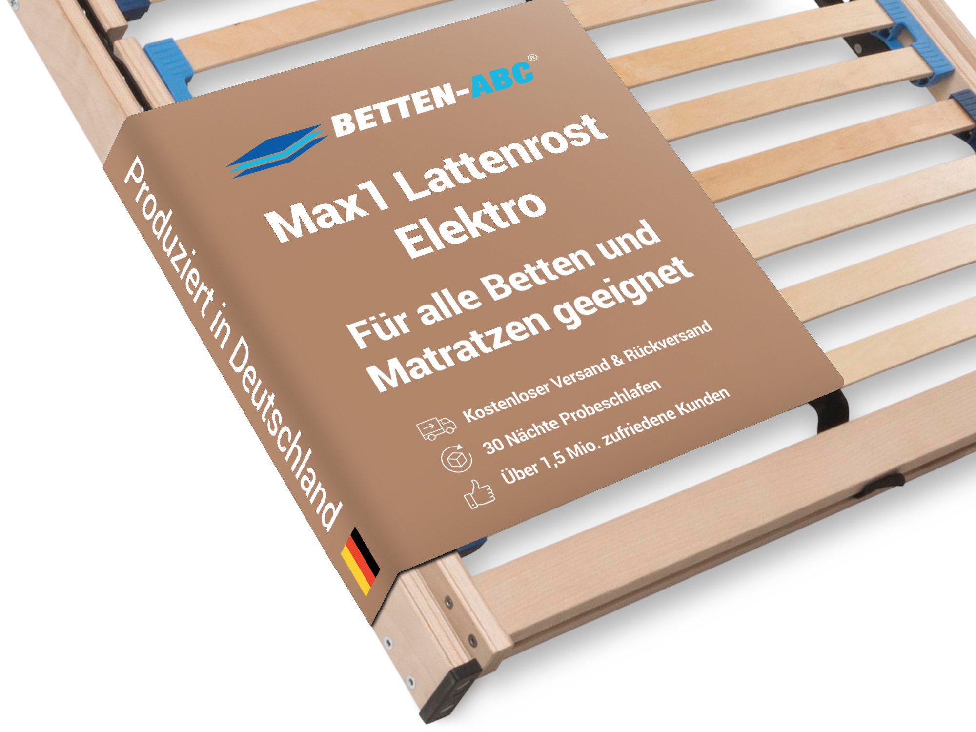 Lattenrost Betten-ABC Max1 Elektro 28 Leisten Motorrahmen mit Notabsenkung, Betten-ABC, Kopfteil elektrisch verstellbar, Fußteil elektrisch verstellbar, Kopf- und Fußteil verstellbar, besondere Langlebigkeit, stabil