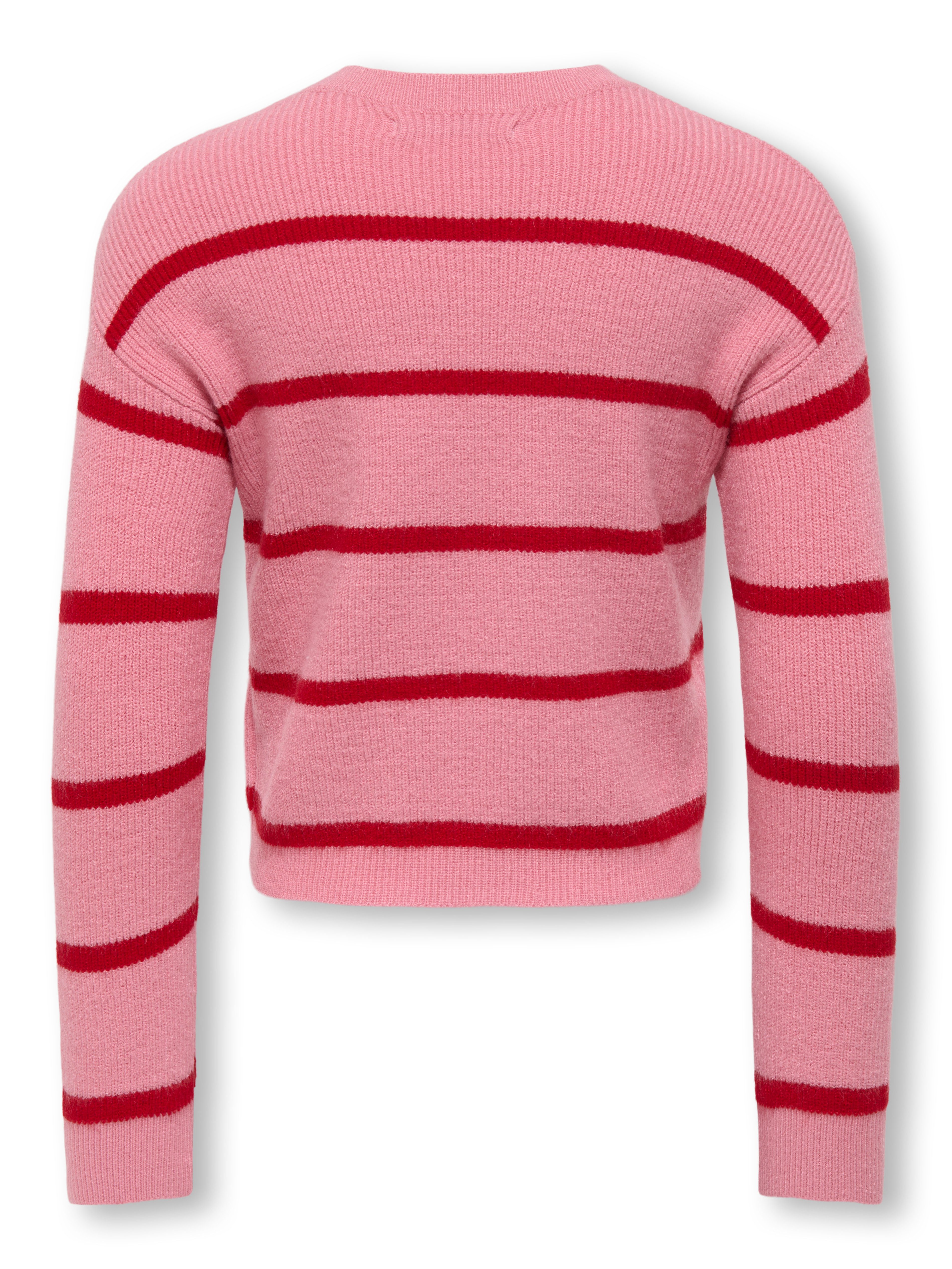 KIDS ONLY Strickpullover KMGFRANCA LIFE SHORT LS STRIPE KNT NOOS Viskosemischung, loose fit – Bild 3 von 3