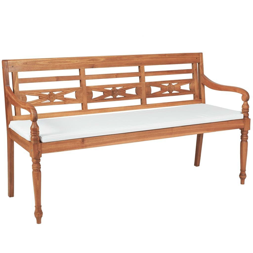 vidaXL Gartenbank Batavia Gartenbank mit Polstern 150 cm (1-St)