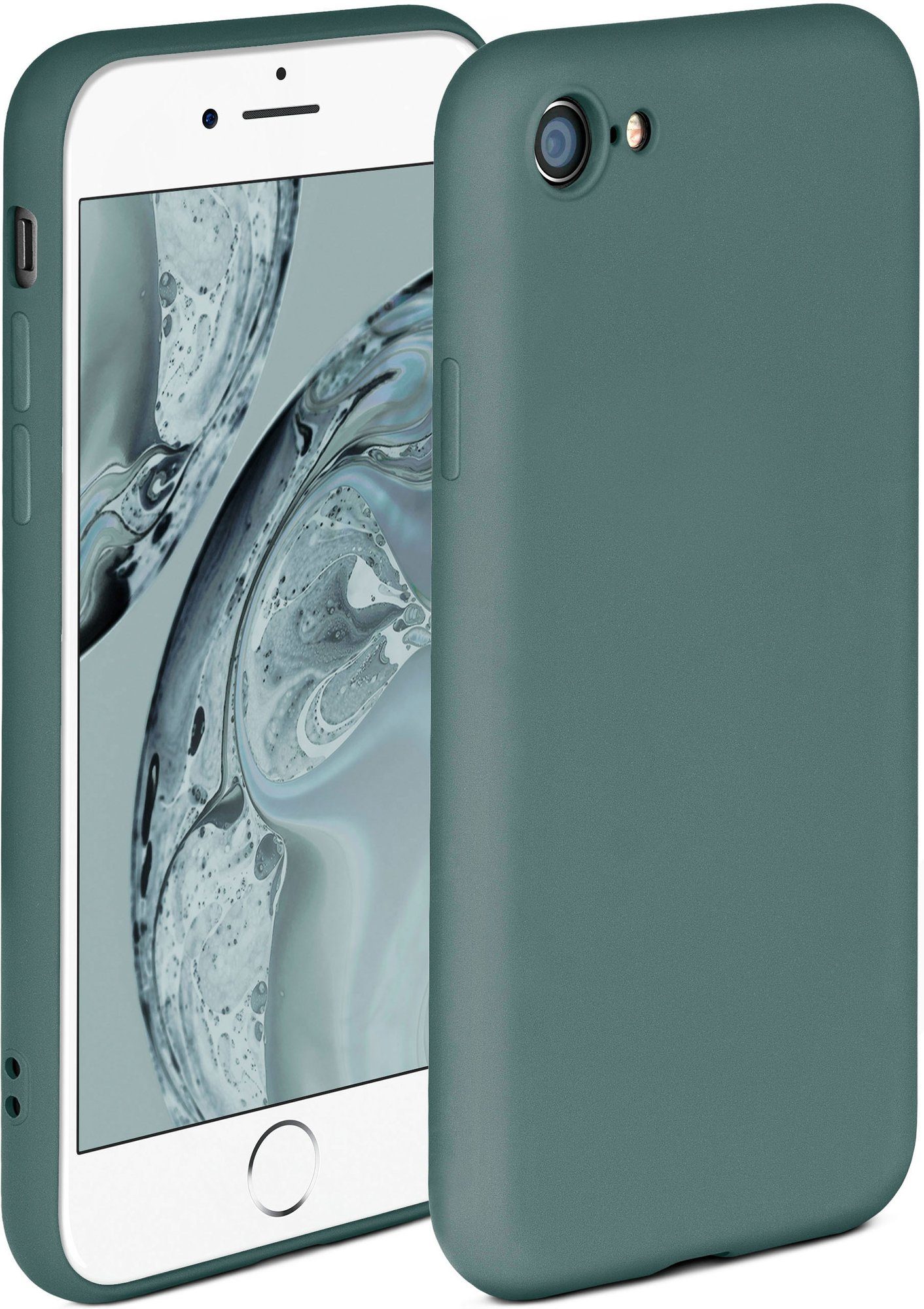 ONEFLOW Handyhülle Soft Case, Hülle aus Silikon, Schutzhülle Bumper, Backcover abdeckung, Silicon Handytasche, Silikonhülle, Schutz Cover, weiche Handyhülle - matt Petrol