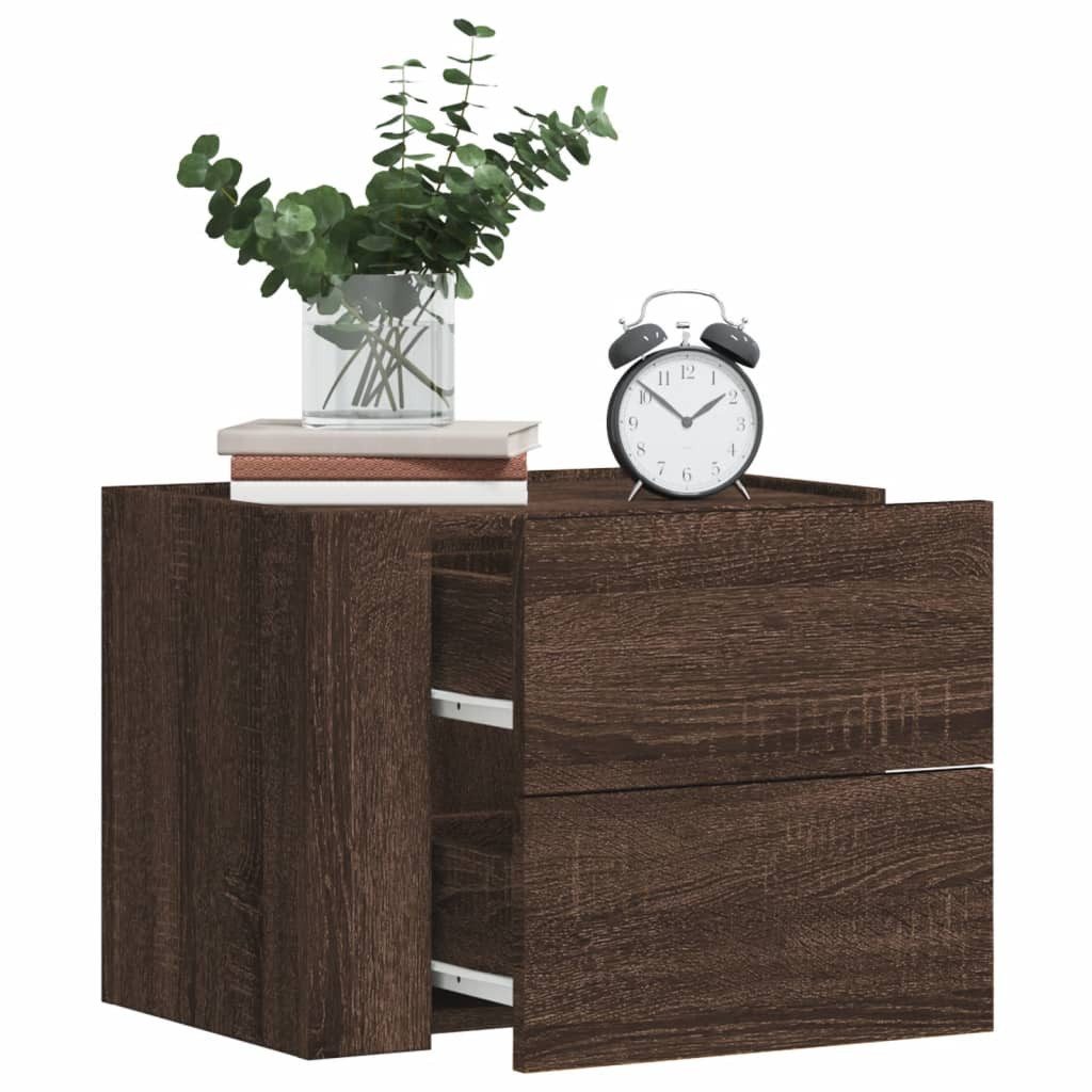 vidaXL Nachttisch Wand-Nachttisch Braun Eichen-Optik 45x30x35 günstig online kaufen