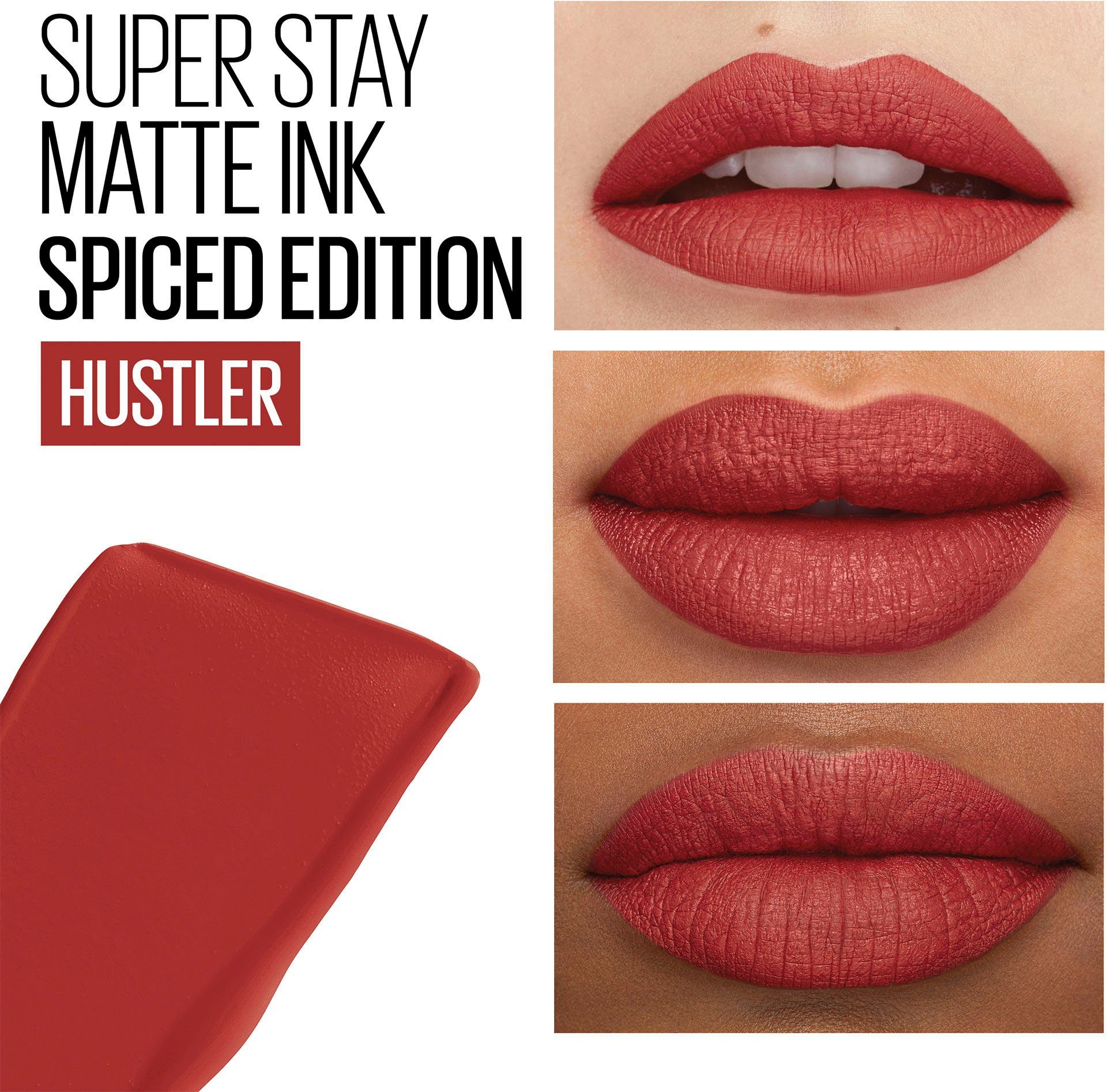 NEW Spiced Ink Matte Stay Super Hustler YORK MAYBELLINE Lippenstift Up 335