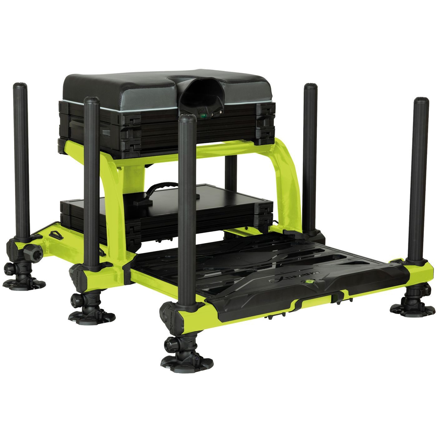 Fox Matrix Angelkoffer Fox Matrix XR36 Pro Lime Seatbox - Sitzkiepe Angelstuhl