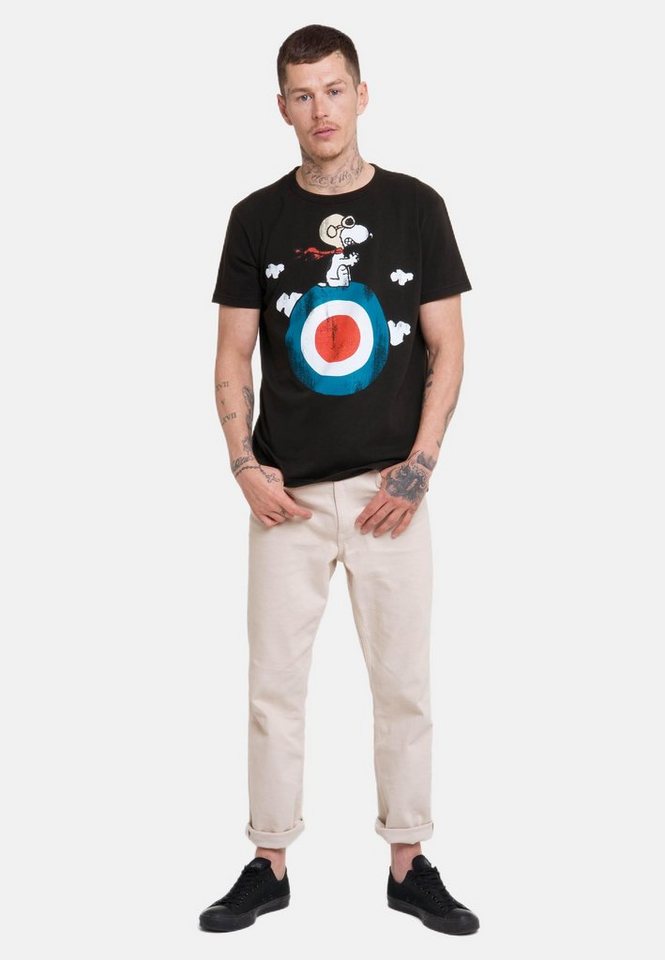 LOGOSHIRT T-Shirt Peanuts - Snoopy mit lizenziertem Print, Lustiges T-Shirt  von Logoshirt für Herren