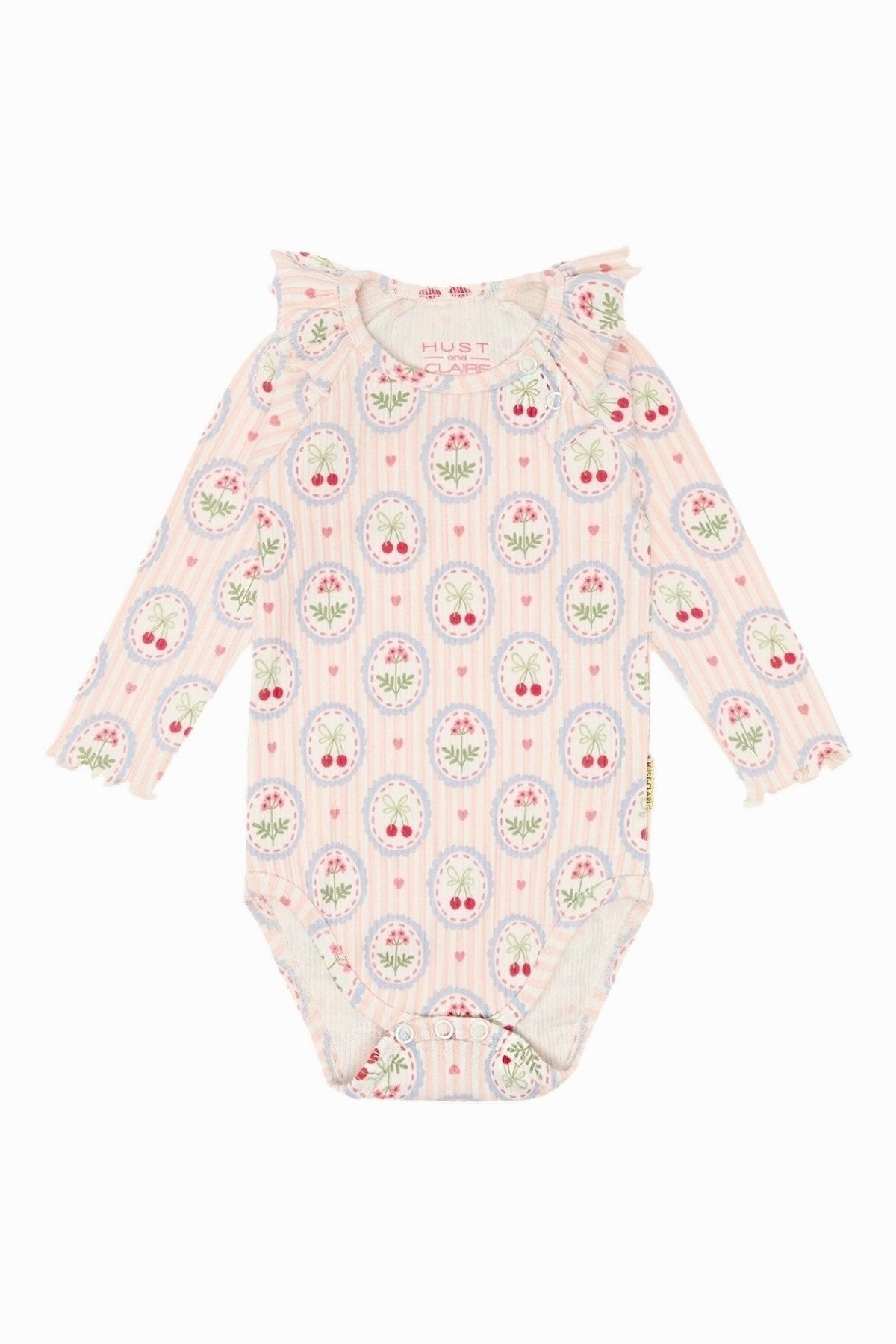 Hust & Claire Langarmbody HCDri Frame (1-tlg) Baby Body HCBri Frame – für Mädchen in Ivory