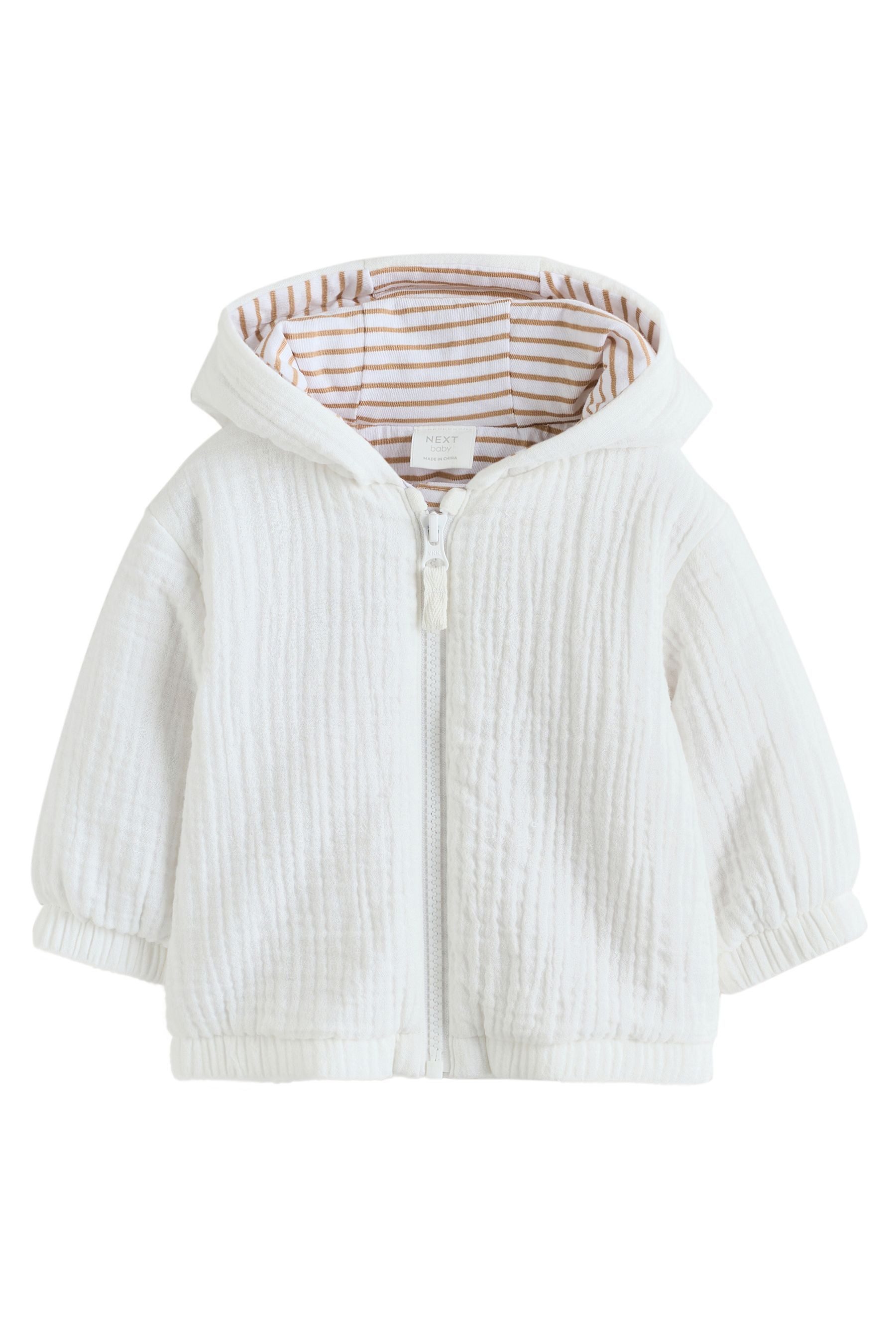 Next Blouson Baby Jacke mit Kapuze in Knitteroptik (1-St)