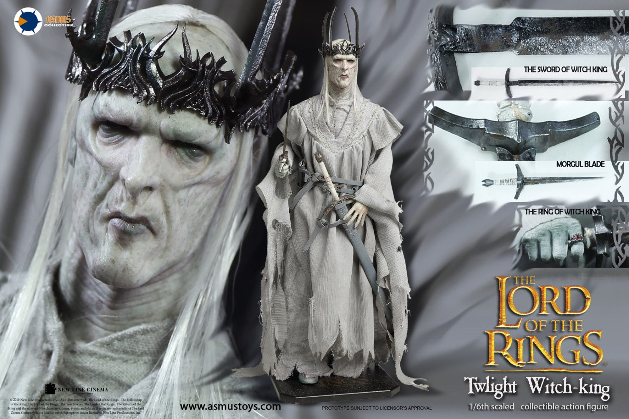 Asmus Collectible Toys Actionfigur LORD OF THE RINGS (HERR DER RINGE) TWILIGHT WITCH-KING 1/6 ACTIONFIGU