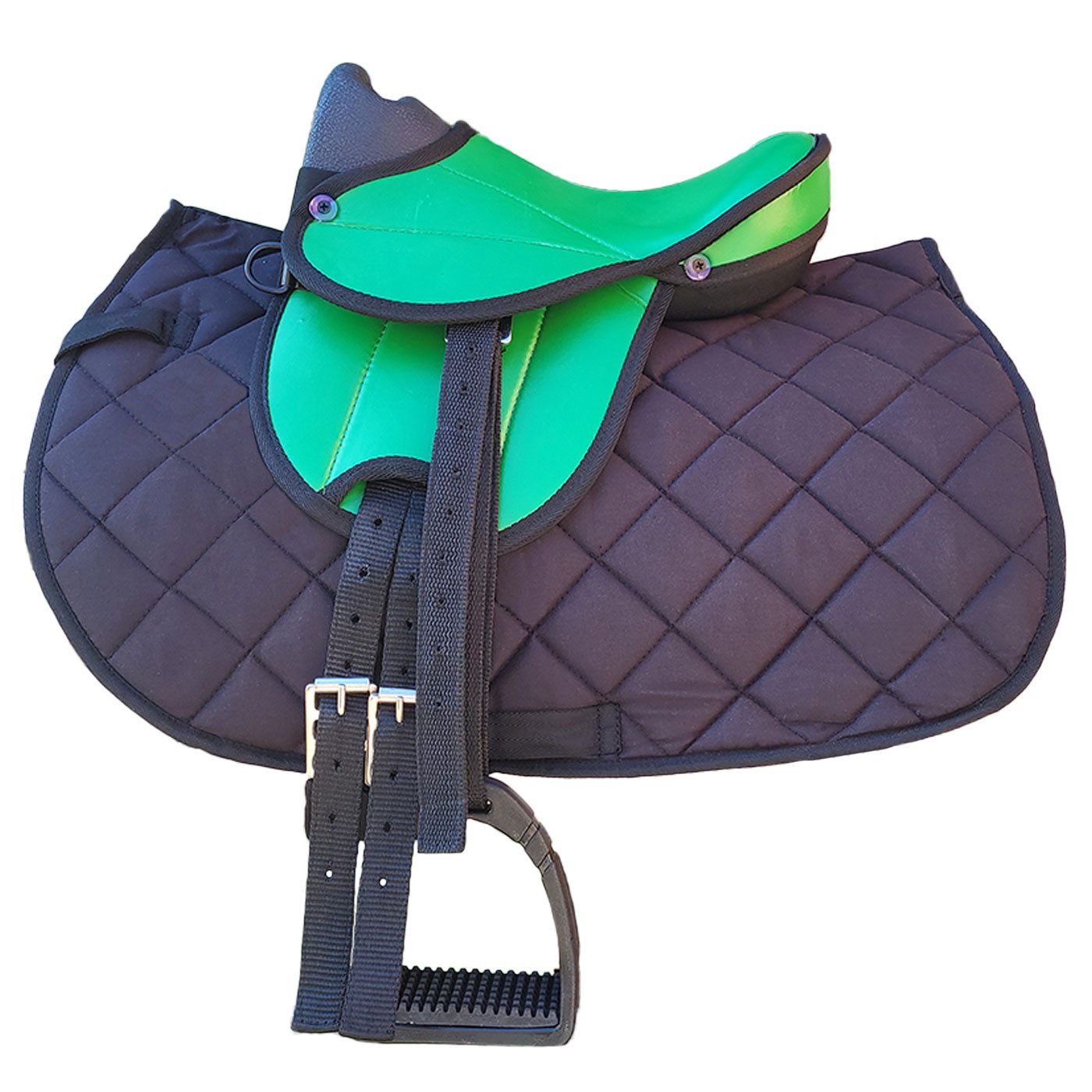 Brama-West Reitkissen "My little Pony" Sattelset für Shetty Pony Holzpferd, Geeignet für Holzpferd/Pferdebauchumfang von 120 cm bis 145 cm