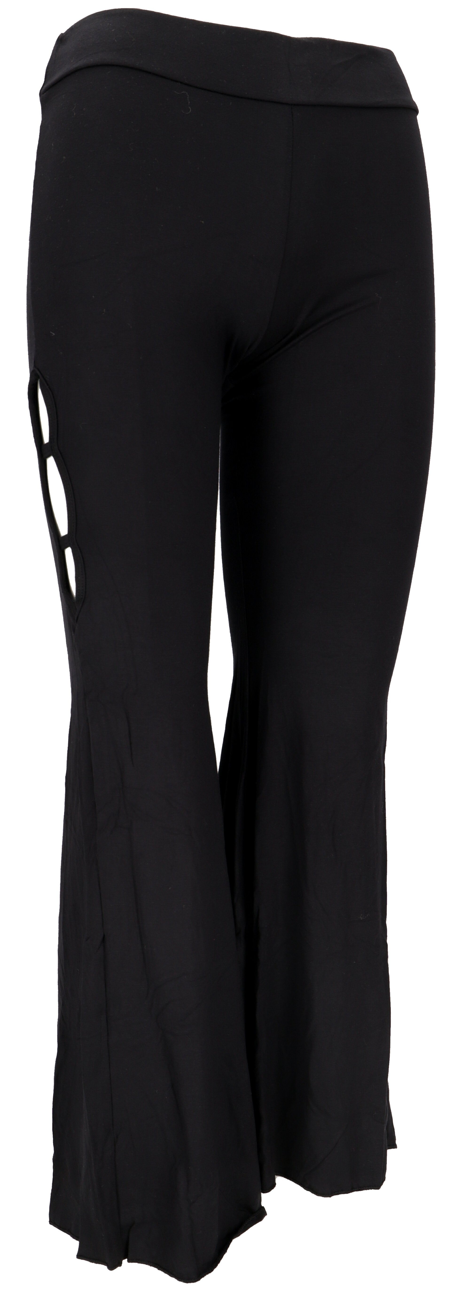 Guru-Shop Hose & Shorts Leggings mit Schlag, Boho Schlaghose cut out -.. al günstig online kaufen