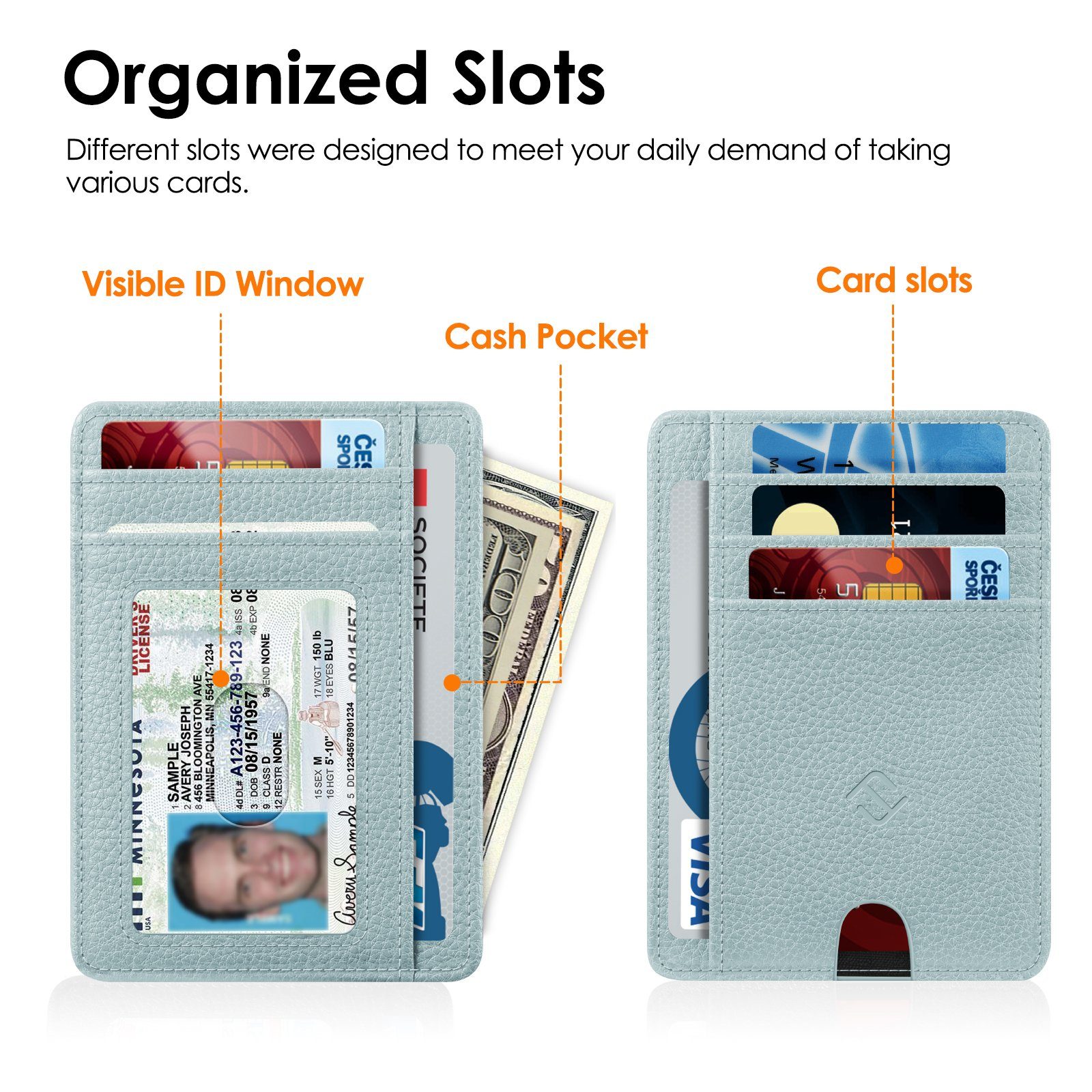 Fintie Geldbörse Flache Geldbörse Kartenetui, Premium Kunstleder RFID-Block günstig online kaufen