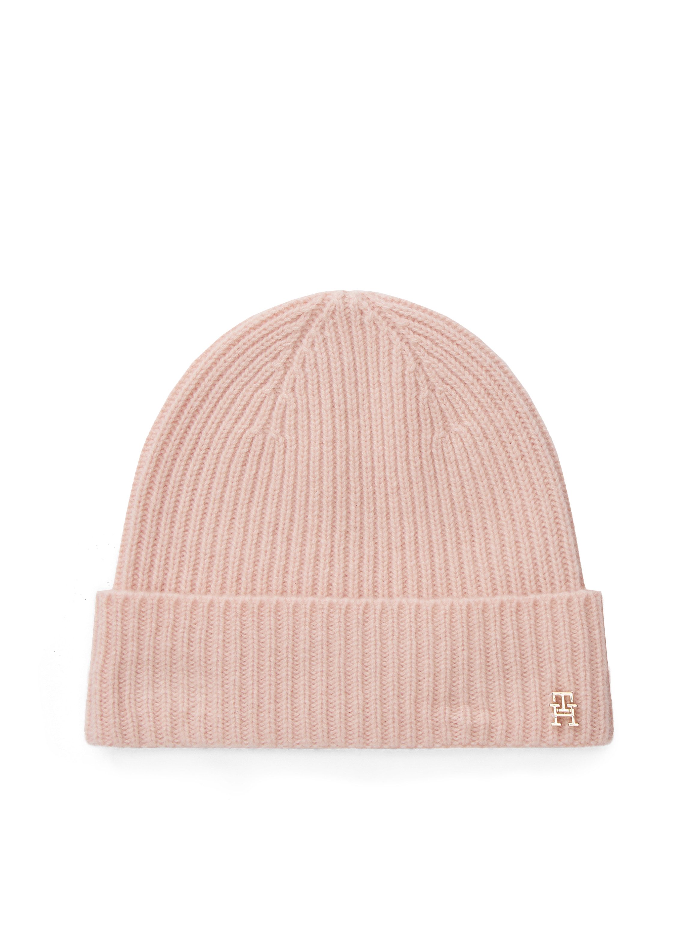 Tommy Hilfiger Beanie TH CASHMERE aus Rippstrick, Umschlag günstig online kaufen
