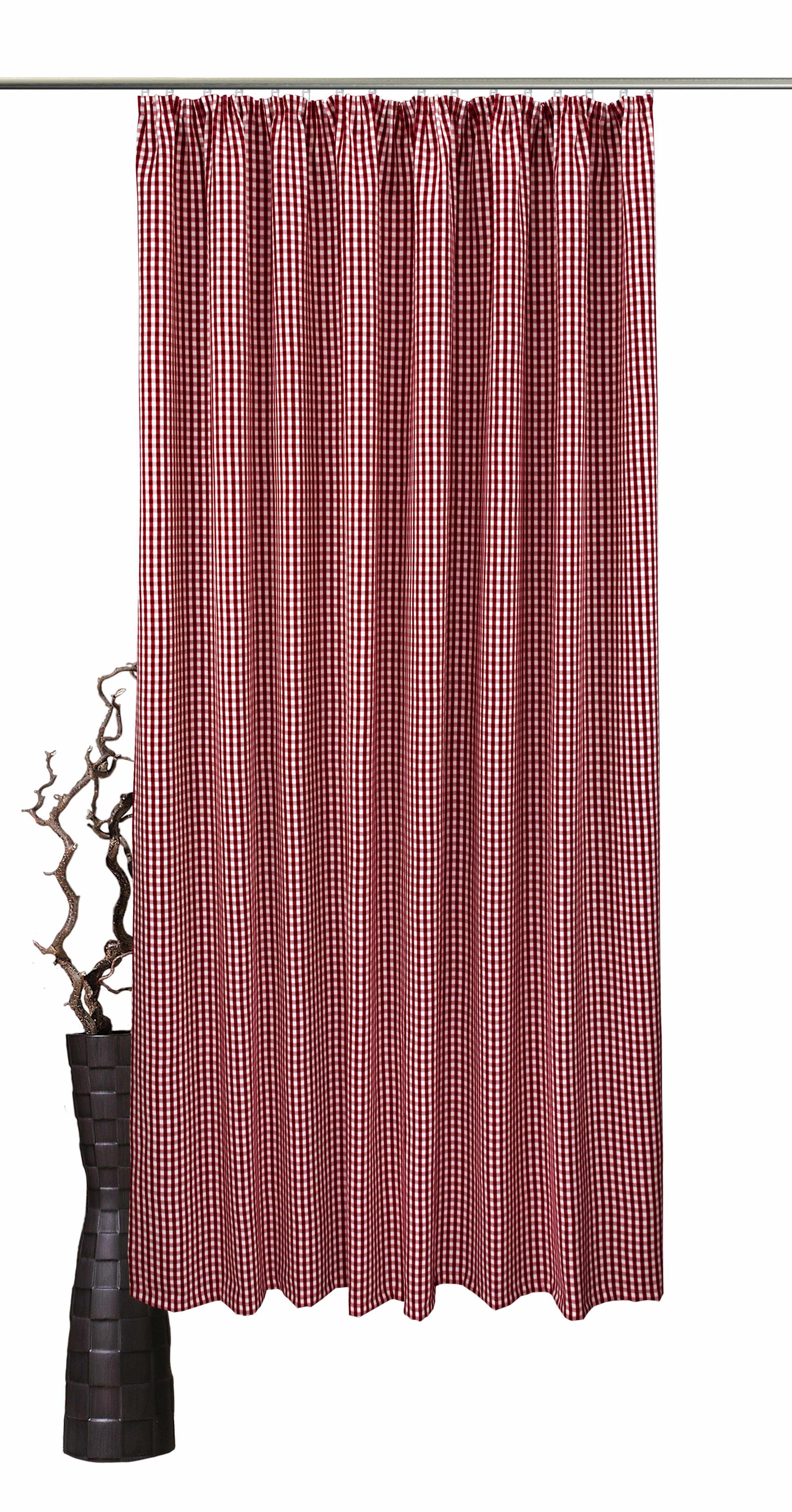 Vorhang Resi, VHG, Kräuselband (1 St), rot blickdicht