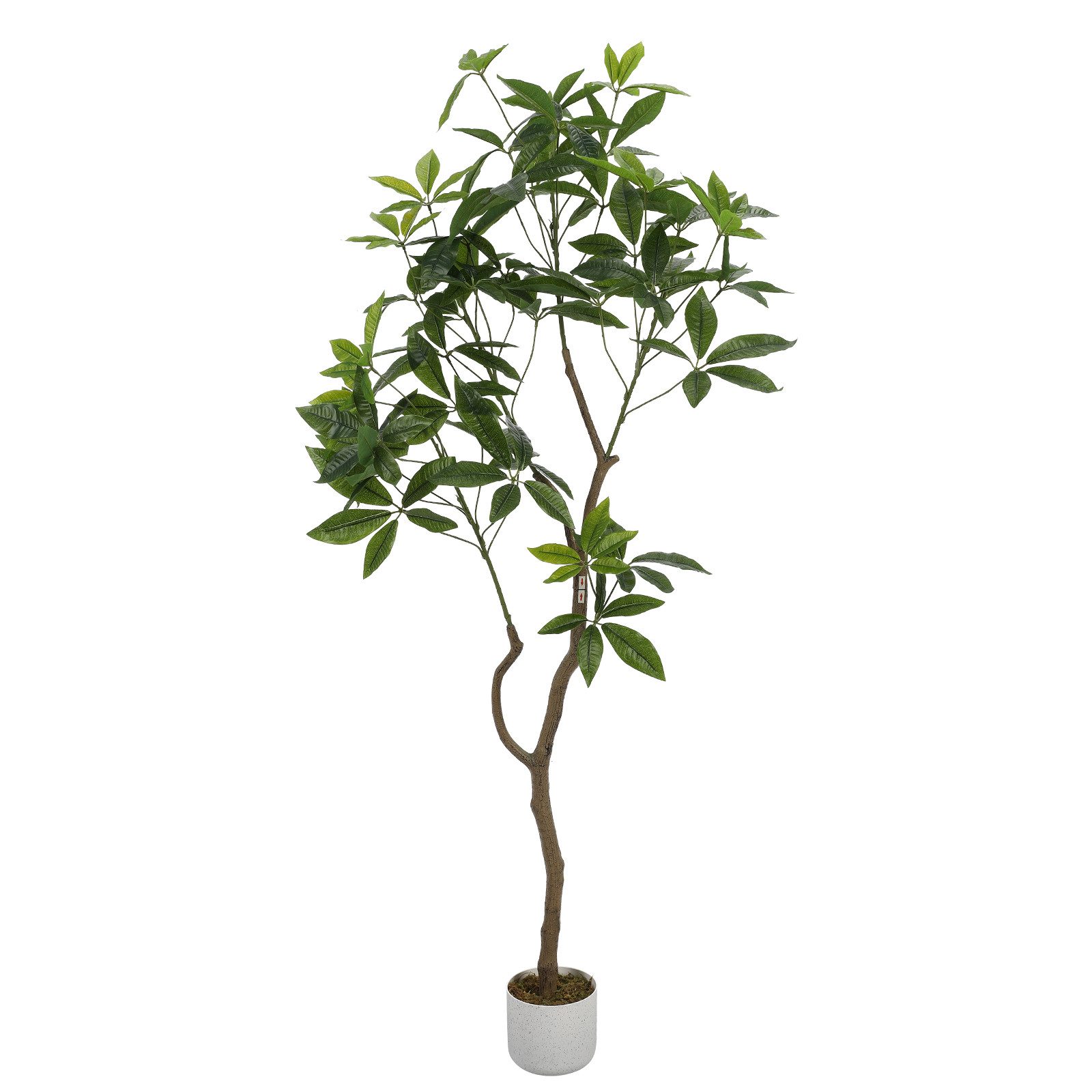 GarveeMore Zimmerpflanze Künstlicher Schefflera-Baum 160cm/200cm Künstliche Pflanzen, Künstlicher Schefflera-Baum für Zuhause, Büro, Wohnzimmer