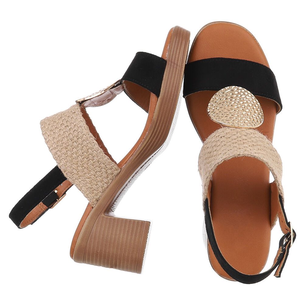 Ital-Design Elegante Damen Sandalen mit Blockabsatz günstig online kaufen