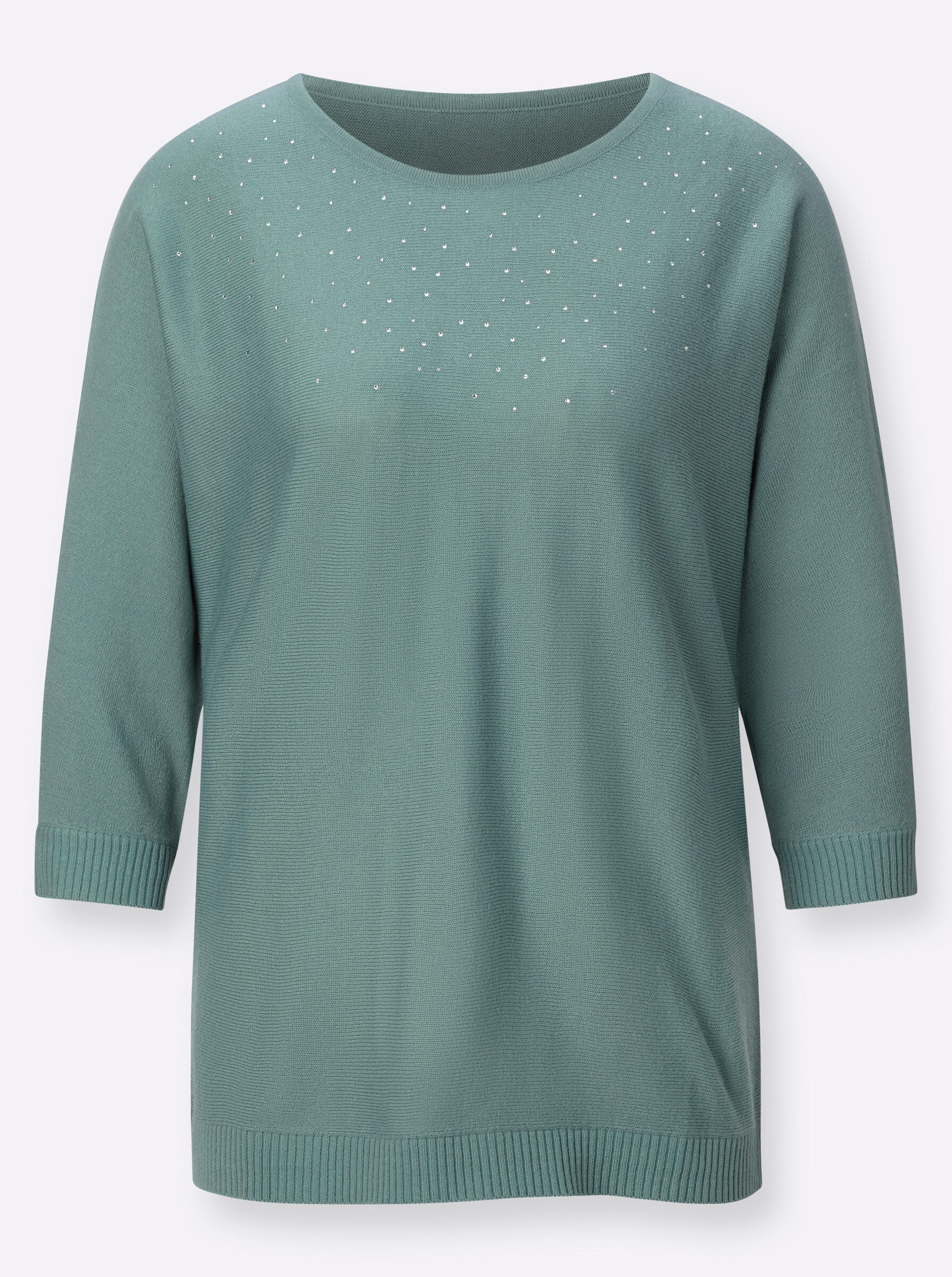 Sieh an! Strickpullover Fledermauspullover 3/4-Arm Jersey