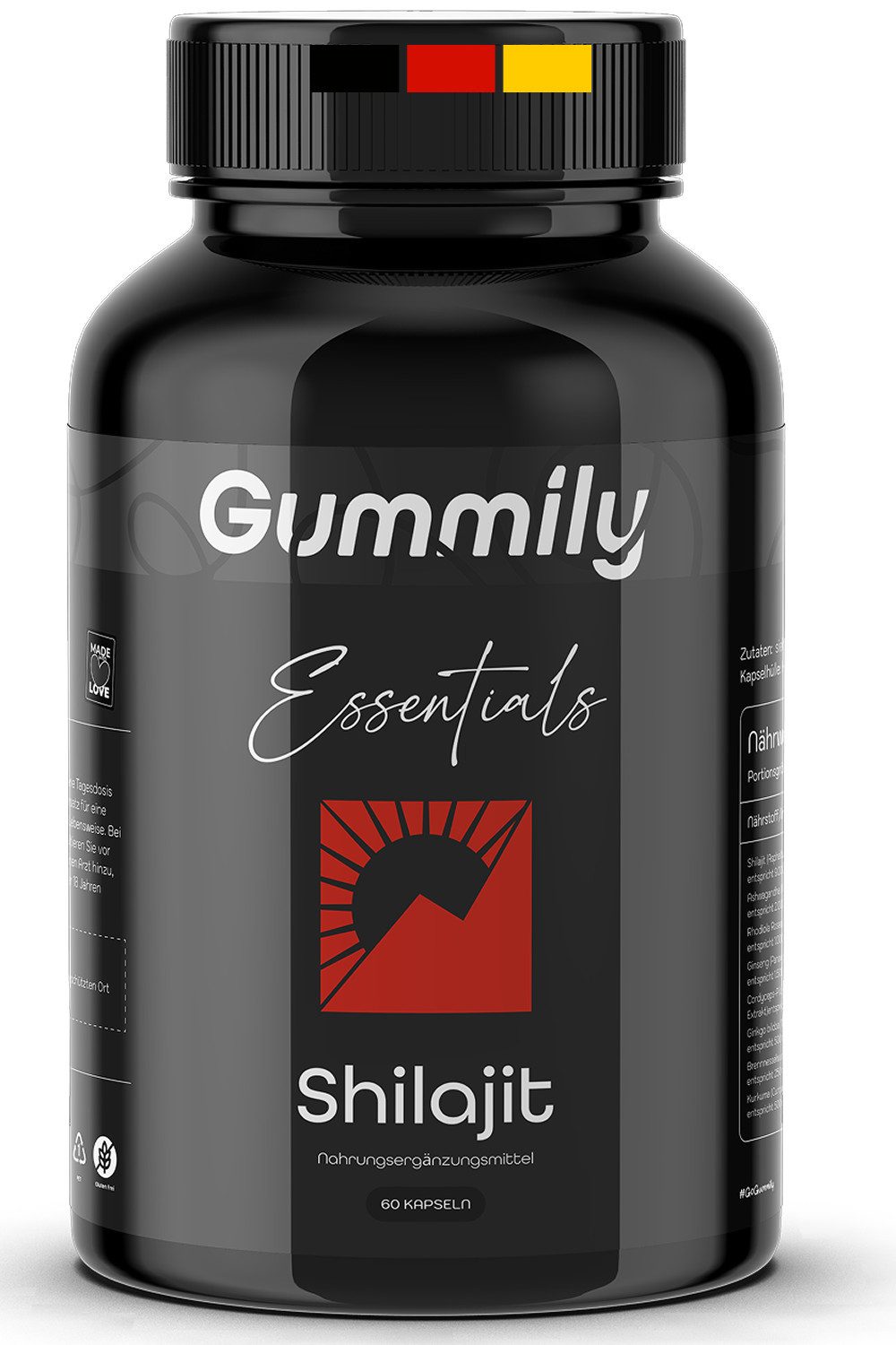 Gummily® Shilajit Resin Extrakt Kapseln mit Ashwagandha & Ginseng Kapseln, 54 g