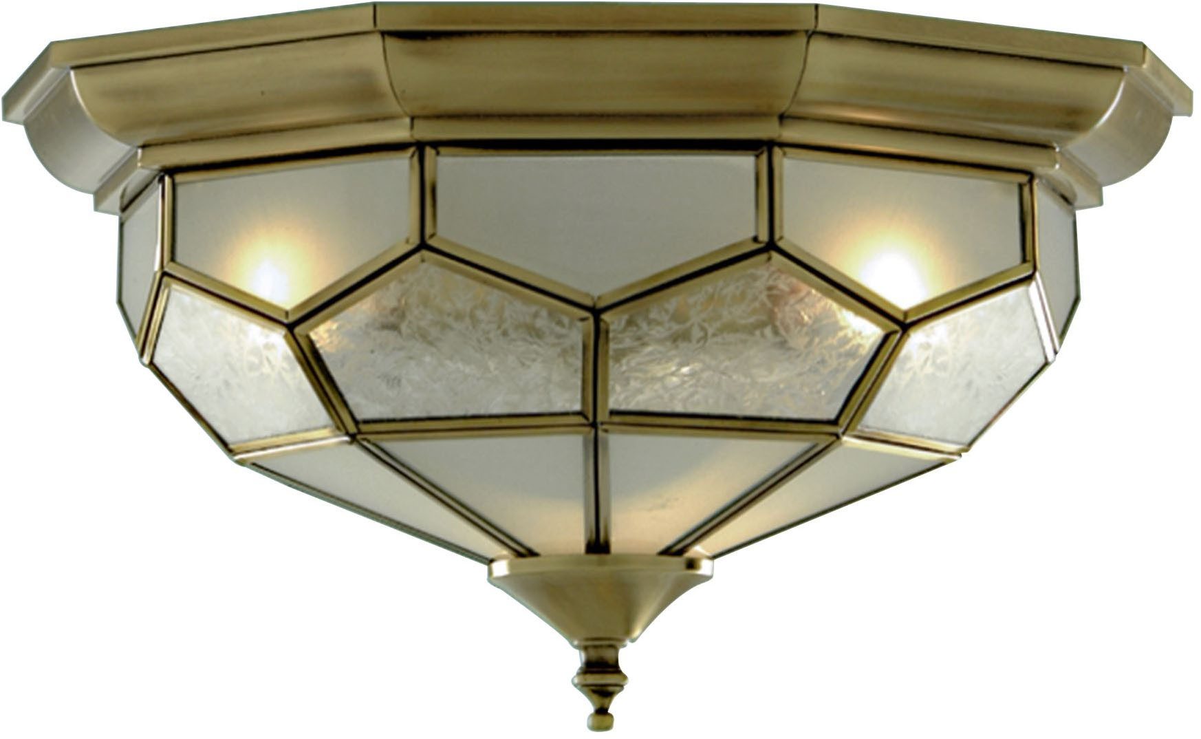 Searchlight Deckenleuchte Pisa II 2Lt Deckenleuchte - Antikes Messing, ohne Leuchtmittel