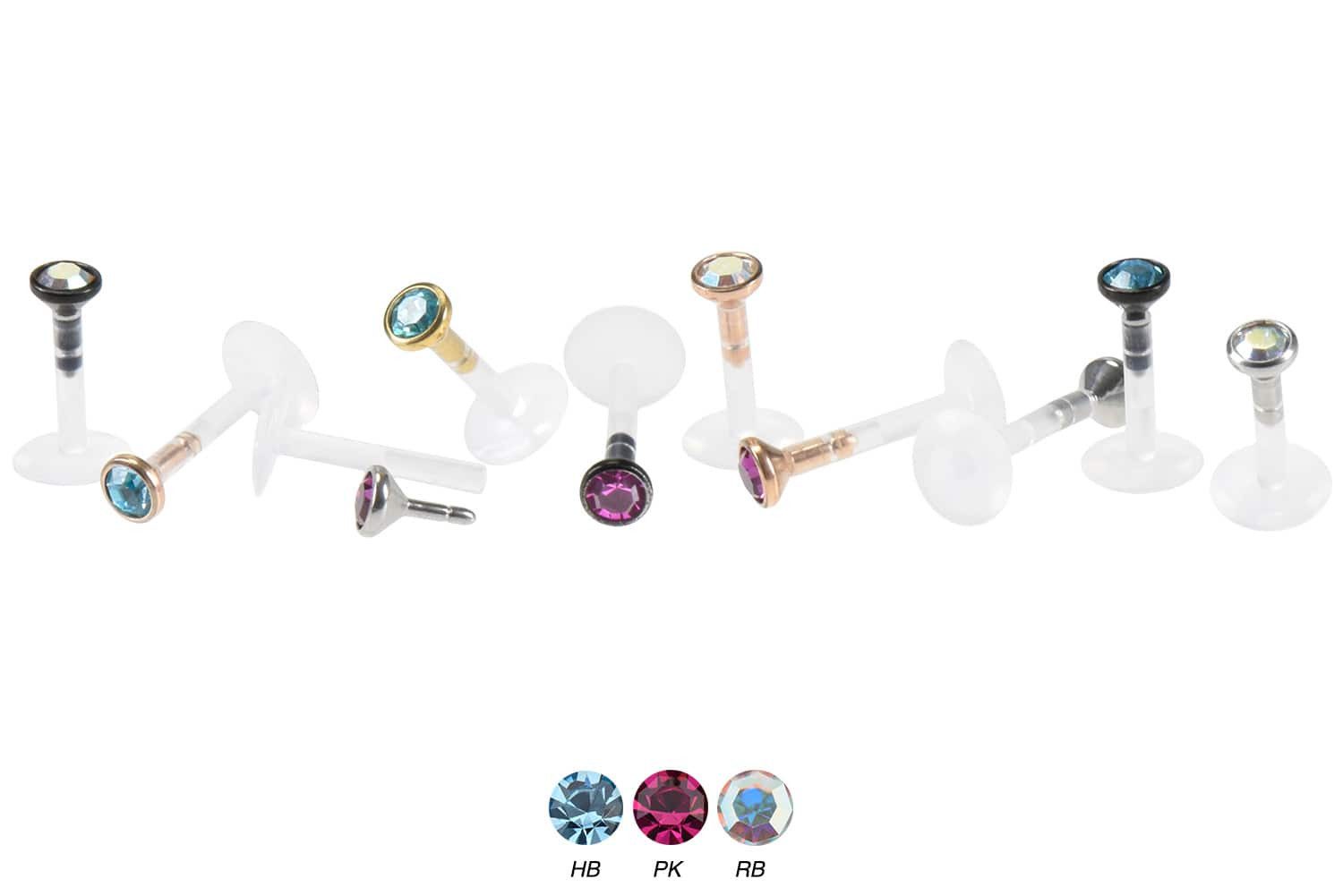 PIERCINGLINE Piercing-Set PMFK Labret mit Plug-in-System - Chirurgenstahl-A günstig online kaufen