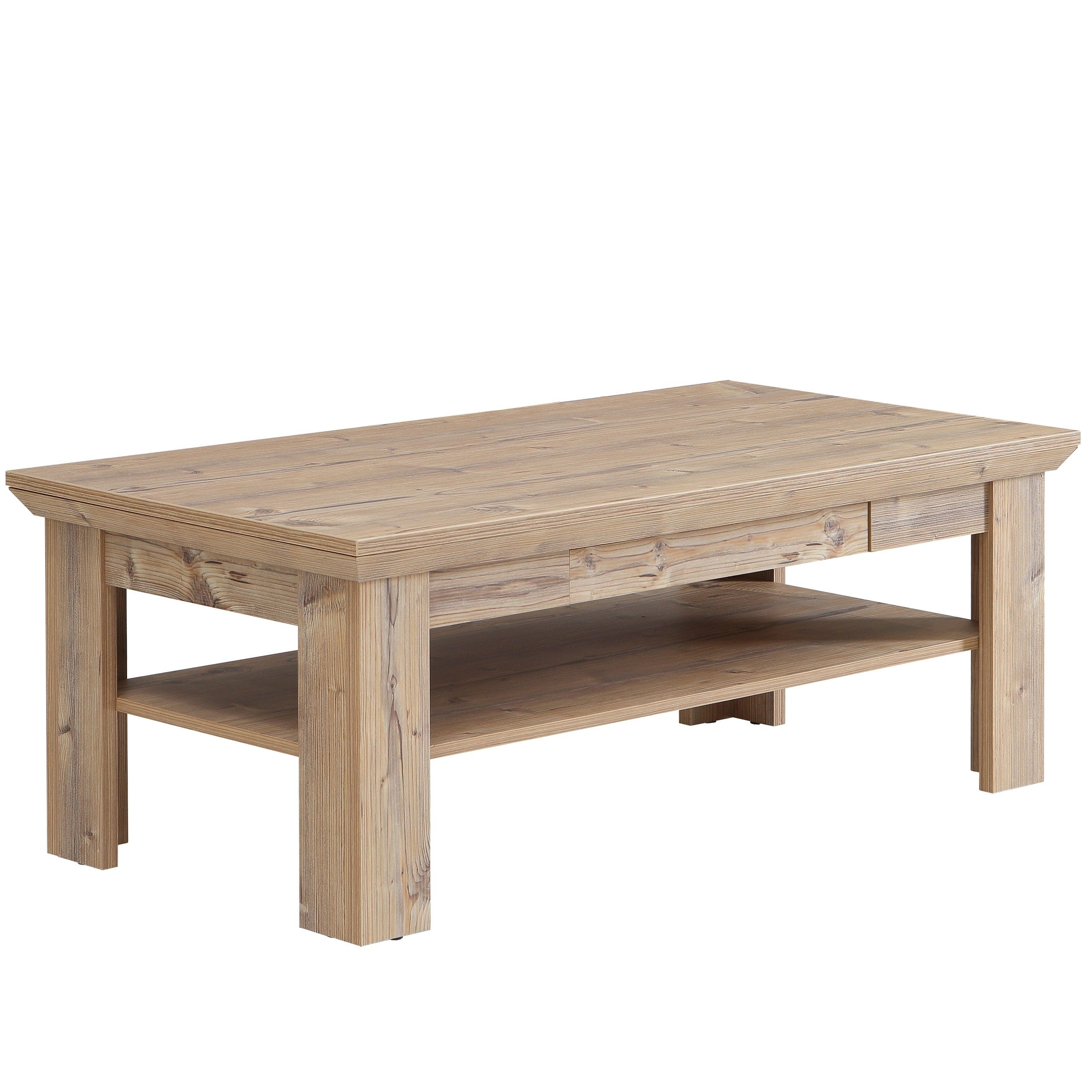 Newroom Couchtisch Bramberg Fichte 120 cm, Couchtisch Bramberg Fichte Modern Wohnzimmertisch Sofatisch