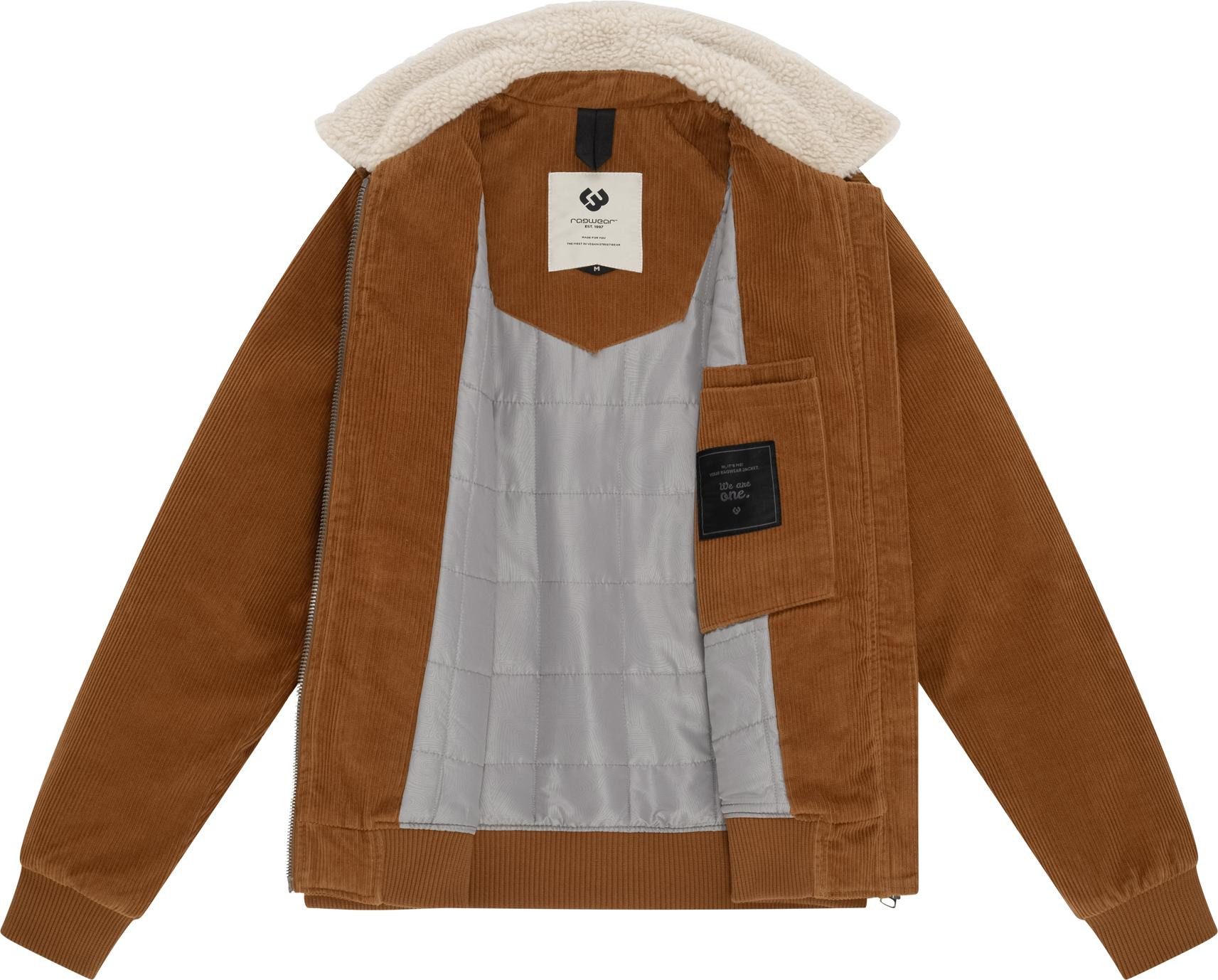 Ragwear Cordjacke Aviss Wasserdichte Herren Übergangsjacke aus Kord