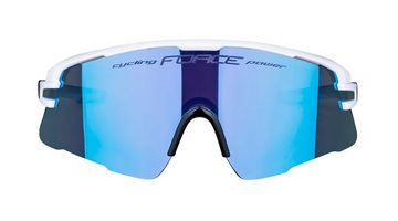 FORCE Fahrradbrille Sonnenbrille FORCE AMBIENT weiss-hellblau