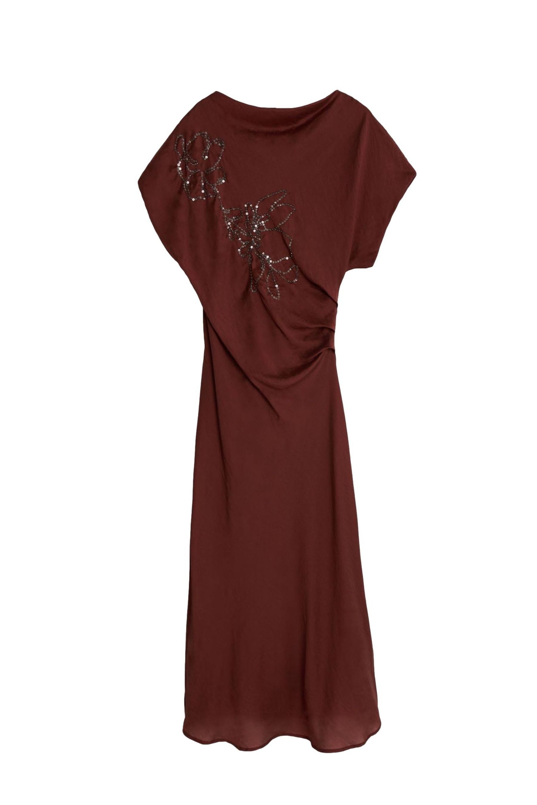 Bhoem Maxikleid Ärmelloses Maxikleid mit Perlen und Blumenmuster (1-tlg)