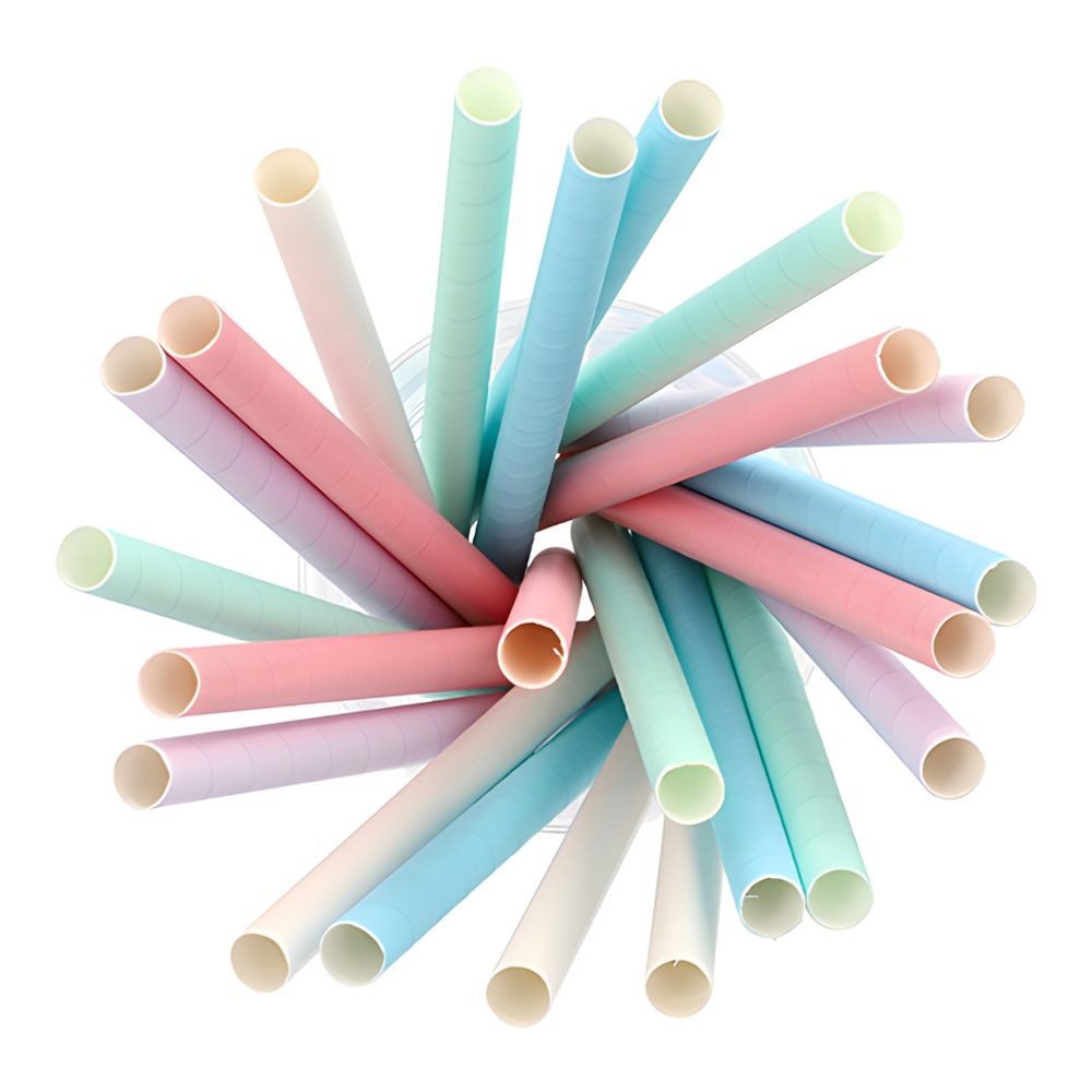 PAPSTAR Trinkhalme Bubble Tea Halme Papier Ø 12 mm, 20 cm farbig sortiert 200 Stk