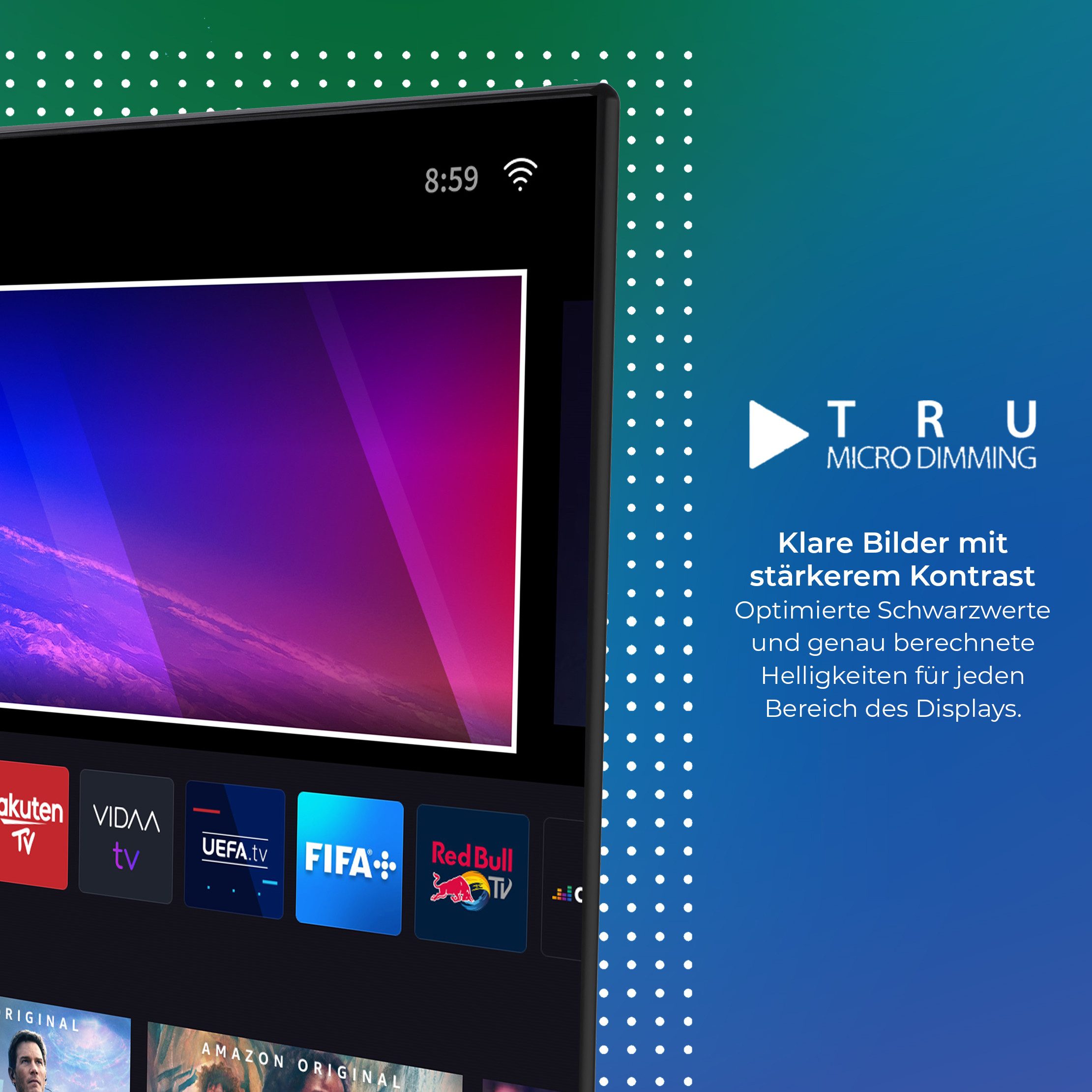 Toshiba 43UV3463DAW LED-Fernseher (108 cm/43 Zoll, 4K Ultra HD, Smart-TV)