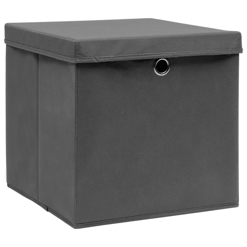 vidaXL Aufbewahrungsbox, Ordnungsboxen mit Deckeln 10 günstig online kaufen