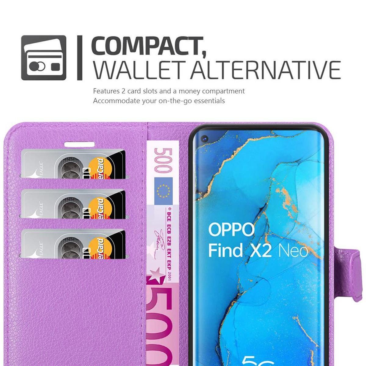 Cadorabo Handyhülle für Oppo FIND X2 NEO Hülle Oppo FIND X2 NEO, Hülle Schutzhülle mit Standfunktion, Kartenfach und Magnetverschluss