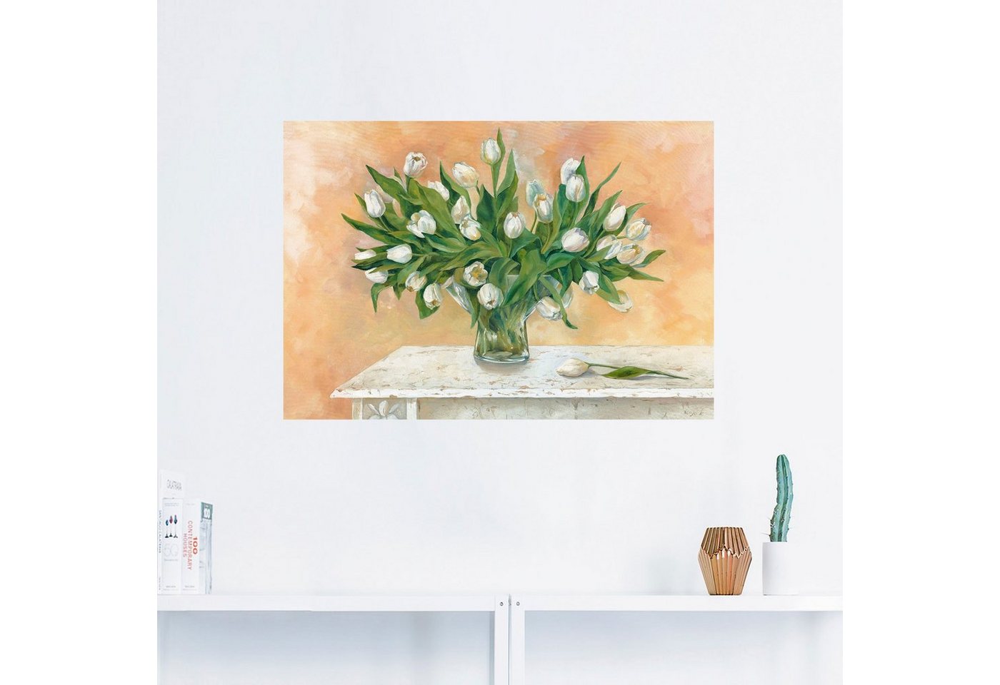 Artland Wandbild »Weiße Tulpen II«, Blumen (1 Stück), in vielen Größen & Produktarten - Alubild / Outdoorbild für den Außenbereich, Leinwandbild, Poster, Wandaufkleber / Wandtattoo auch für Badezimmer geeignet-HomeTrends