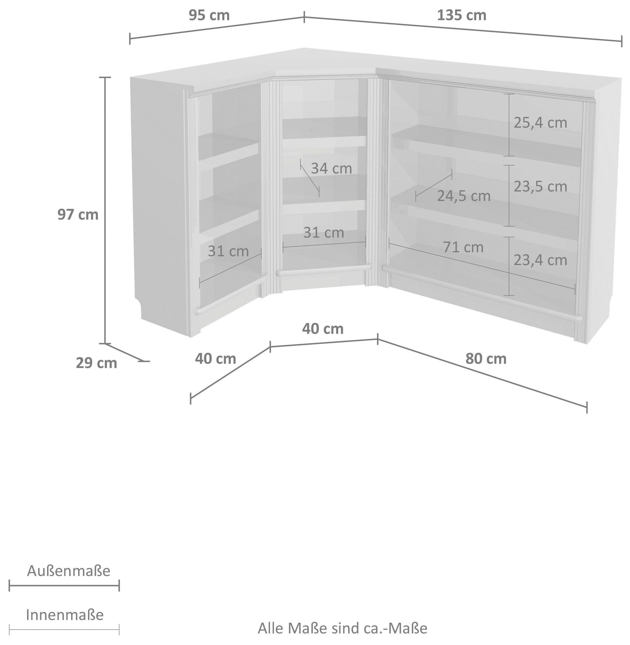 Home affaire Bibliothek Soeren, 3-tlg., Massiver Kiefer cremeweiß Aus cremeweiß 