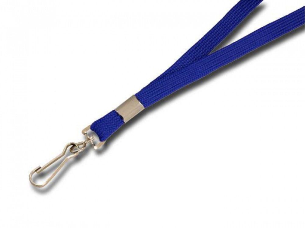 Kranholdt Schlüsselanhänger Umhängeband / Lanyards (100-tlg), mit drehbarem Simplexhaken Blau