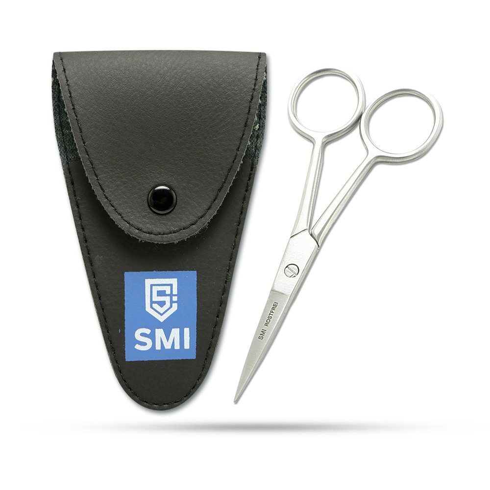 SMI Schnurrbart Etui Augenbrauenschere Bartschere + Männer schere Bartschere Schere