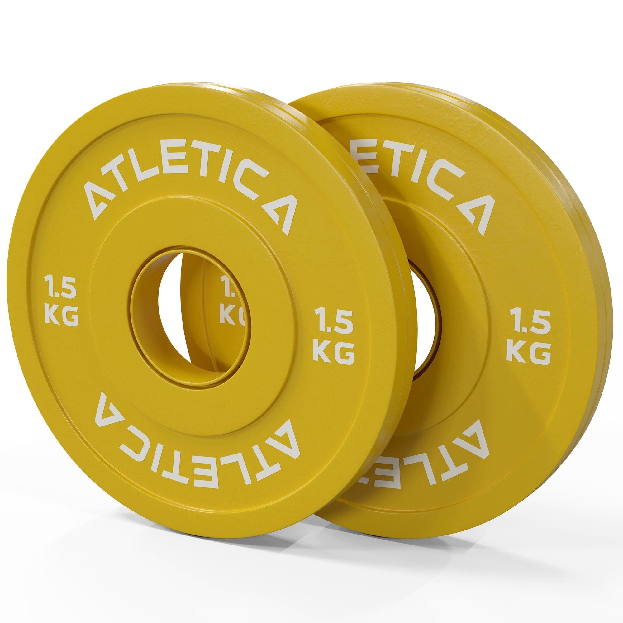 ATLETICA Hantelscheiben Fractional Plates, 15 kg Wettkampf-Flair paarweise, gummiert, Set