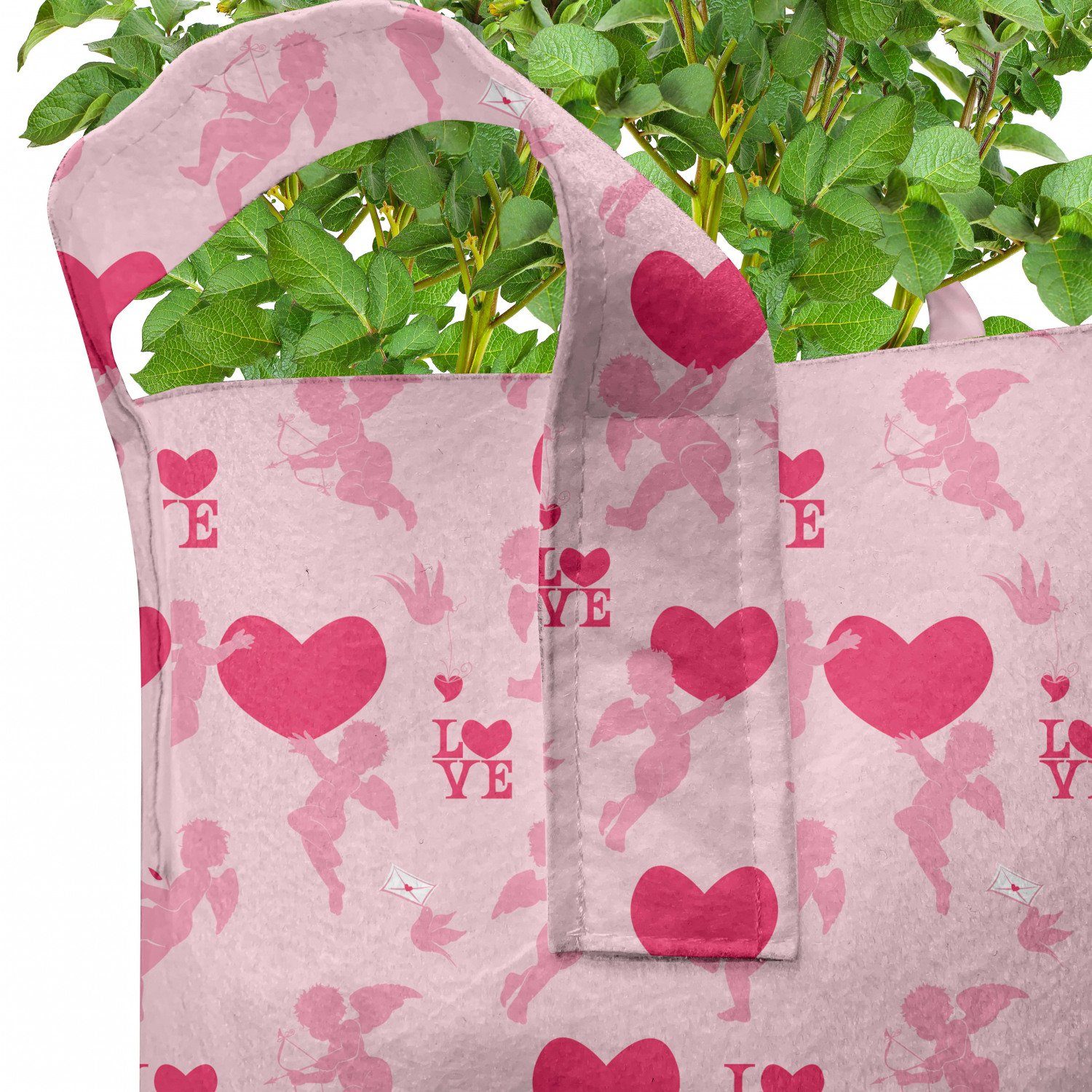 Angel Heart Pflanzen, mit Abakuhaus hochleistungsfähig Liebe von Stofftöpfe Pflanzkübel Griffen für Silhouetten