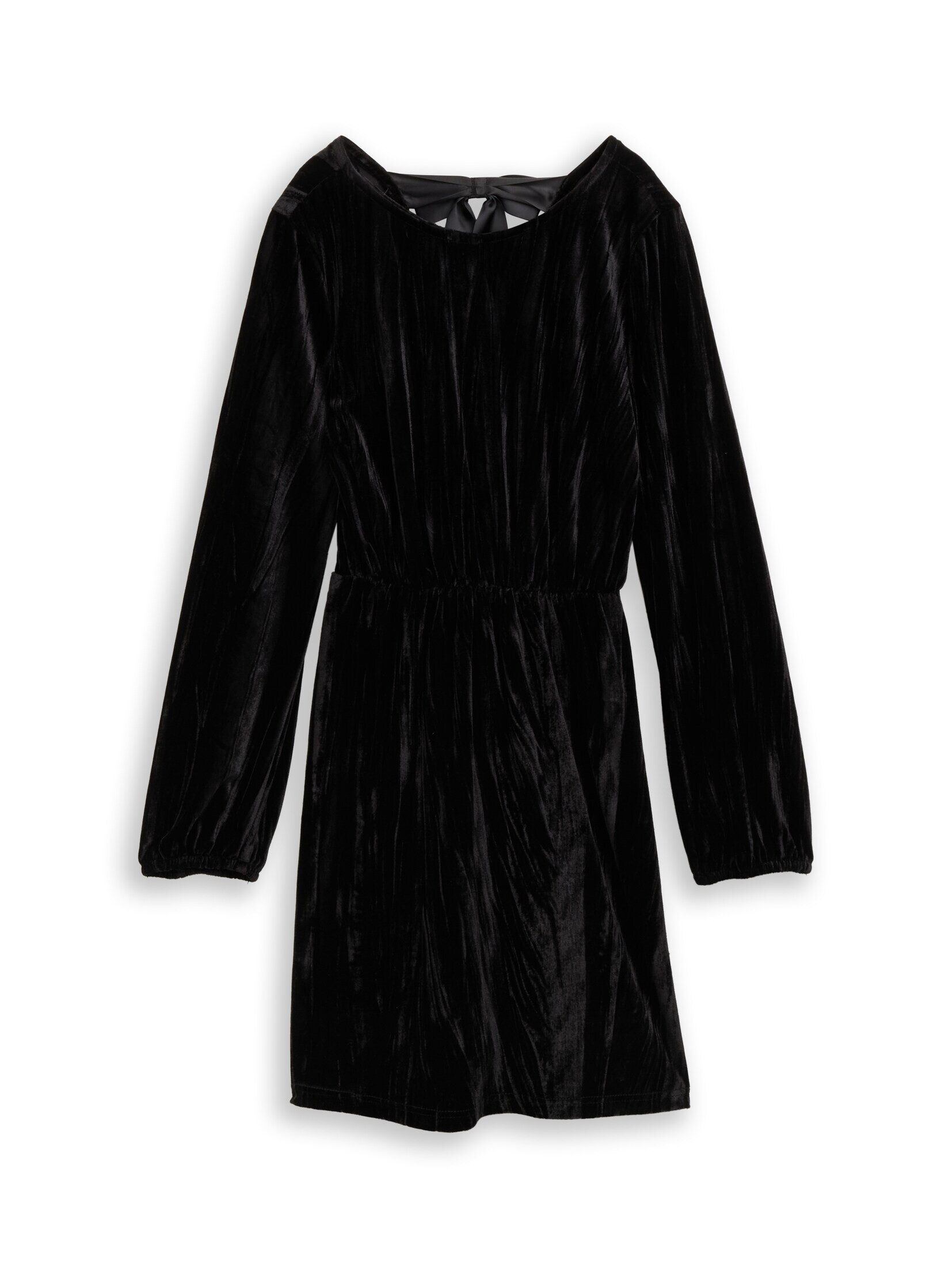 TOM TAILOR Denim Sommerkleid Kleider & Jumpsuits Mini-Samtkleid mit Schleif günstig online kaufen