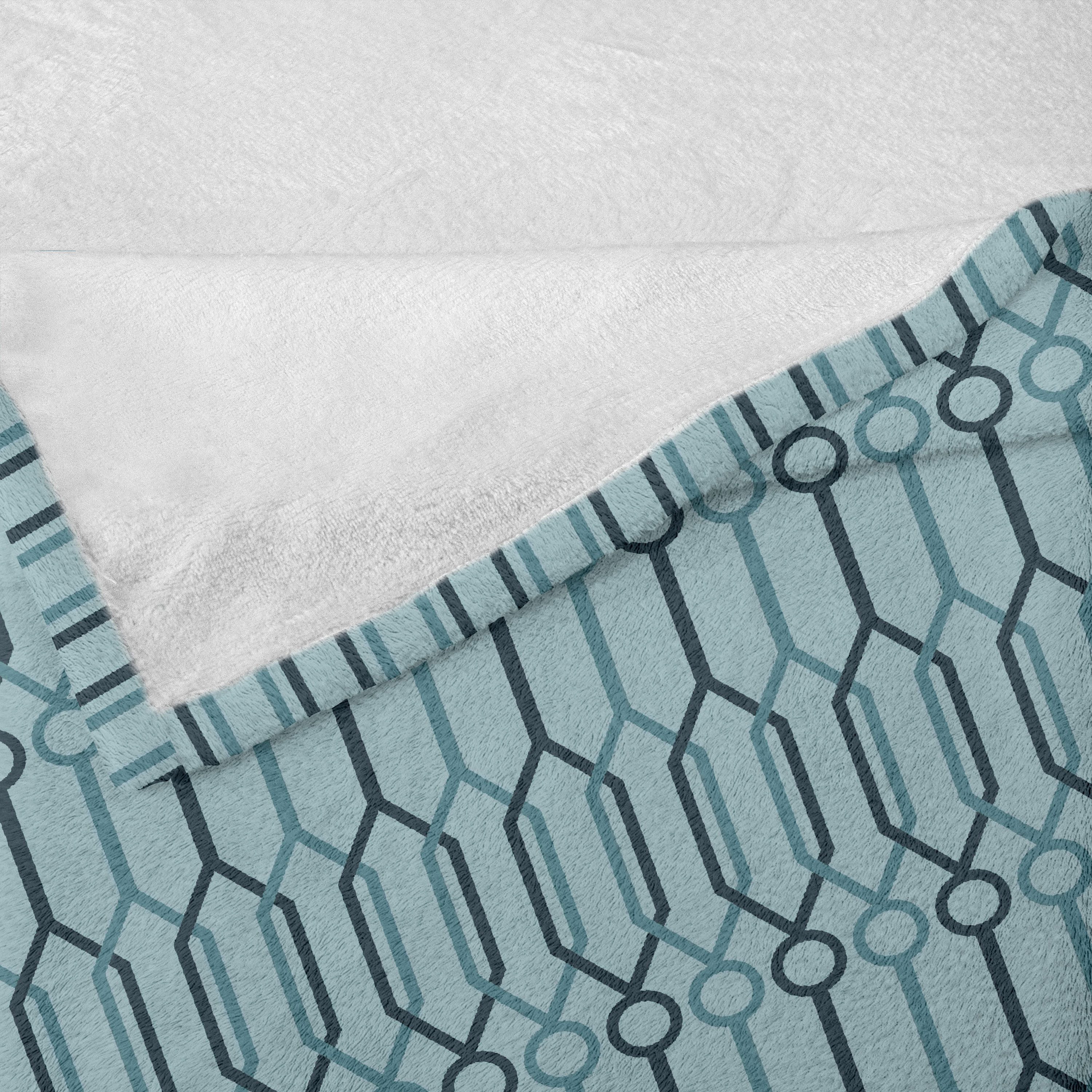 Wohndecke Gemütlicher Plüsch für den Innen- und Außenbereich, Abakuhaus, Türkis marokkanische Innen