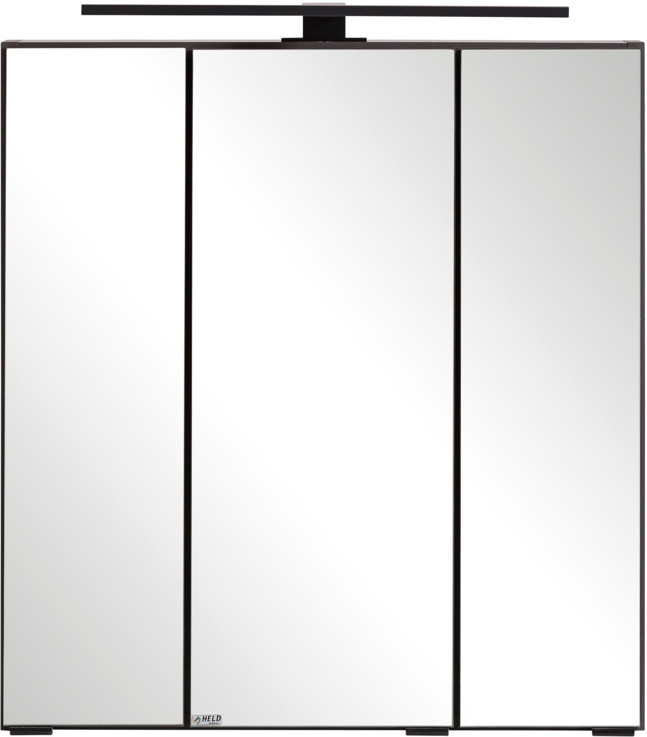 HELD MÖBEL Spiegelschrank Lana Badmöbel, 60 cm breit graphit | graphit | Spiegelschränke