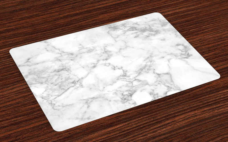 Platzset, Waschbare Stoff Esszimmer Küche Tischdekorations Digitaldruck, Abakuhaus, (4-teilig, 4 Teilig-St., Set aus 4x), Marmor Granit Natur Spots