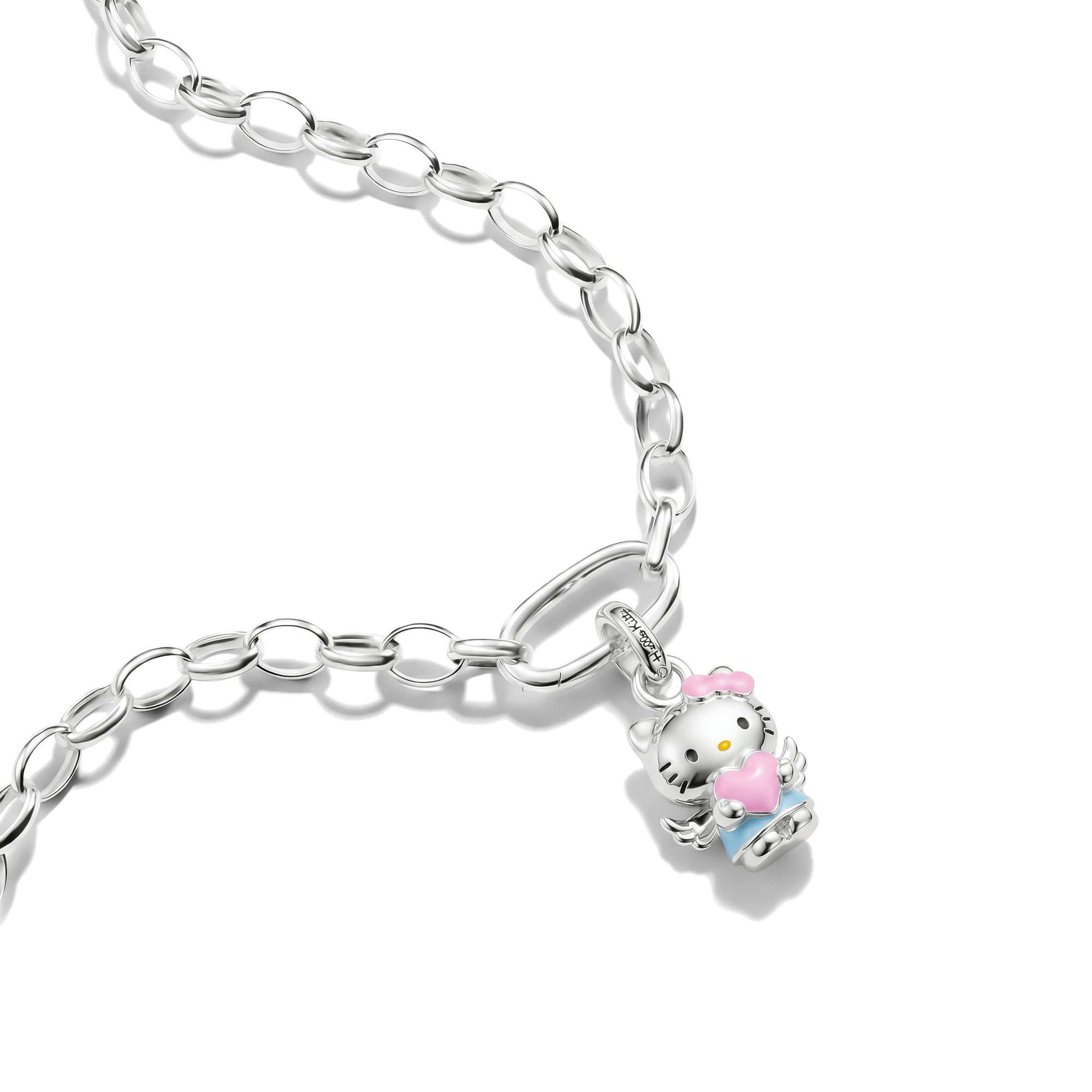 THOMAS SABO Charm-Einhänger THOMAS SABO ♡ Hello Kitty Charm Engel-Design - Connect, Emaille